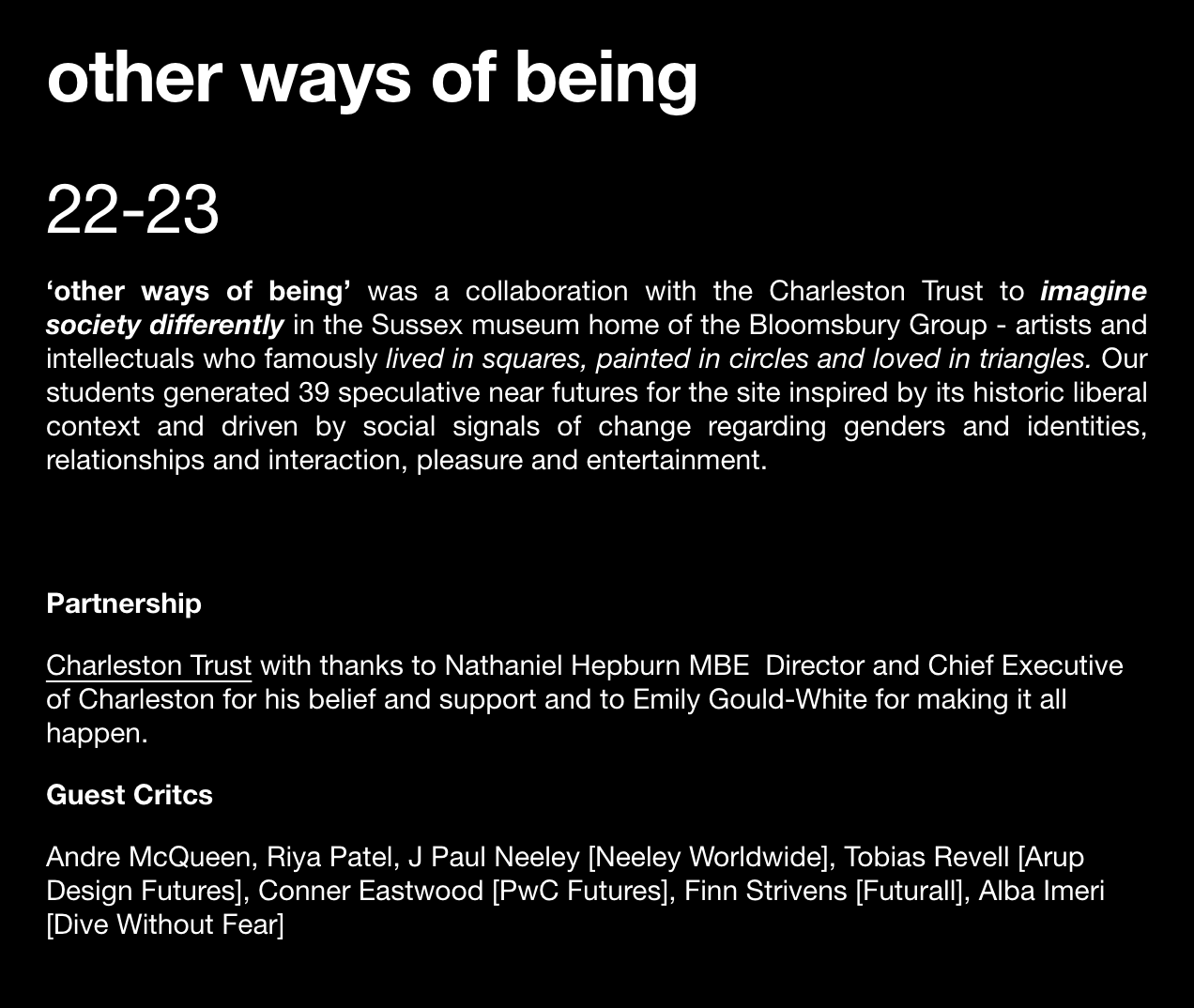 Building Nomadism - other ways of being