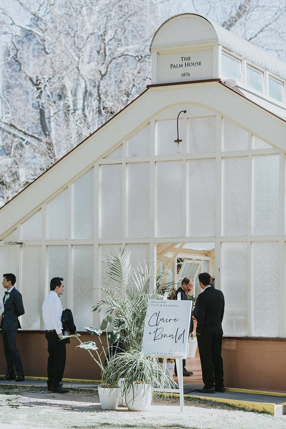 outside palm house at sydney royal botanic gardens