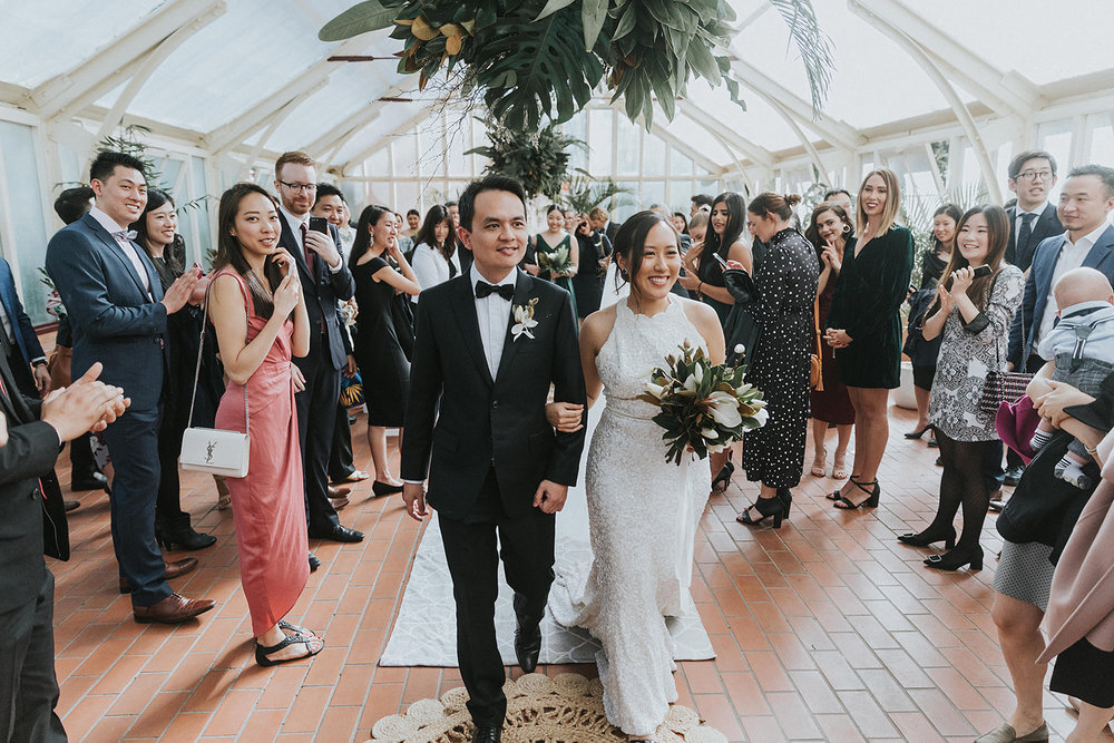 walking down aisle sydney palm house