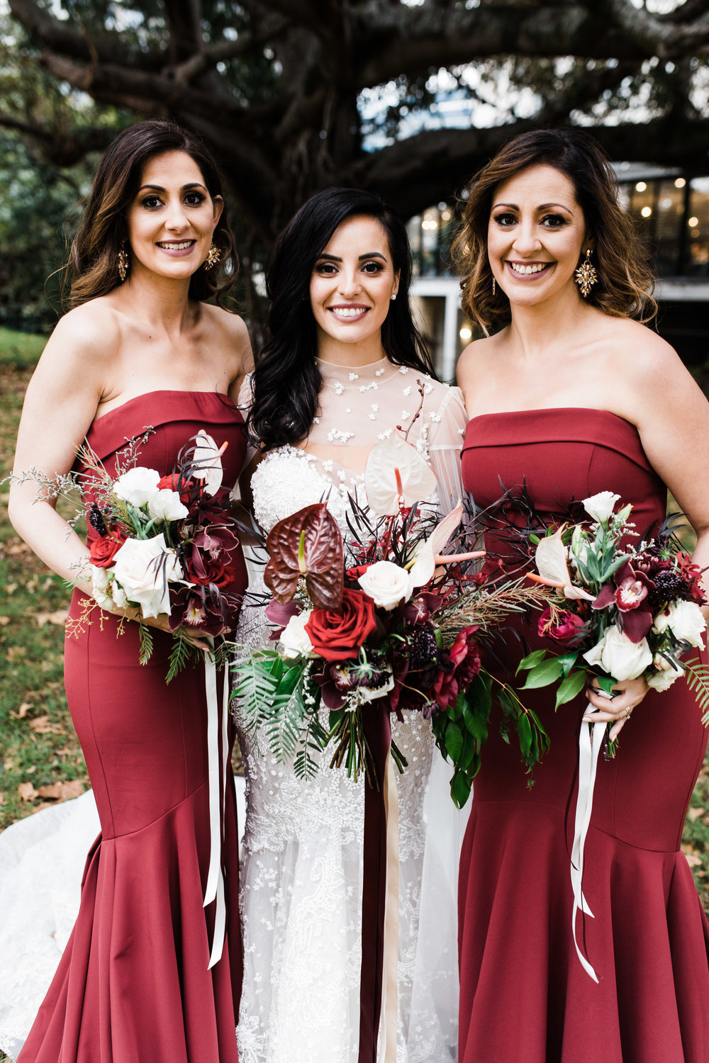 bride with bridesmaids photo by captured frames sydney
