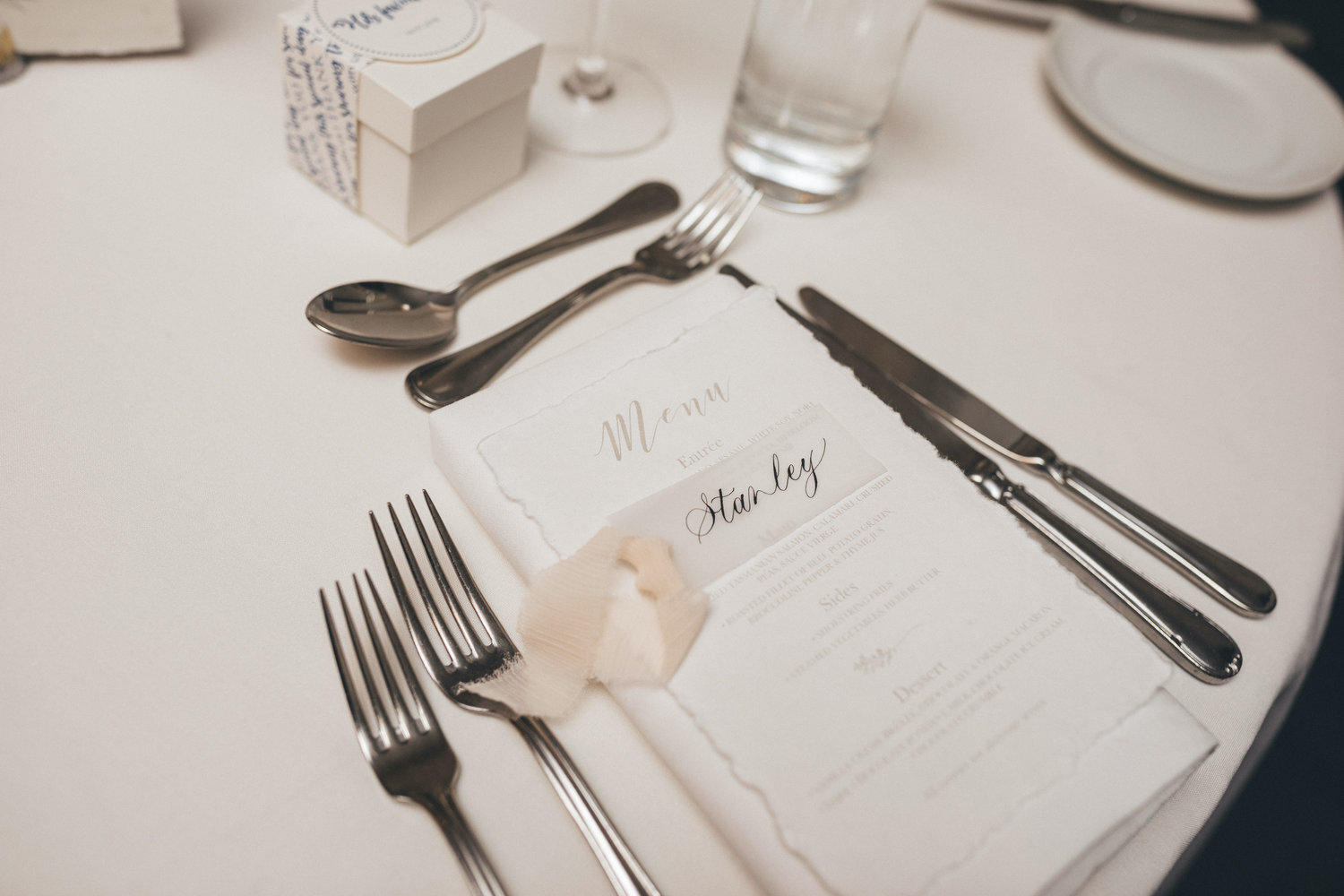 custom lettering paper calligraphy menus sydney wedding