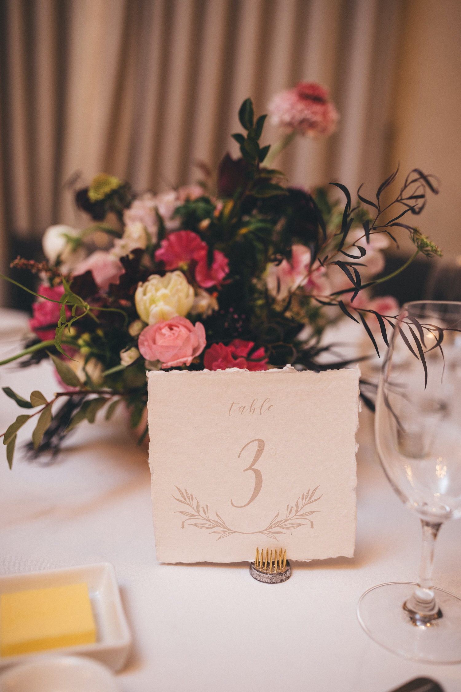 custom hand calligraphy table numbers