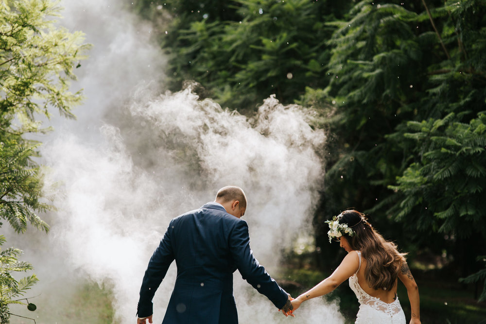bride and groom at fernbank farm wedding