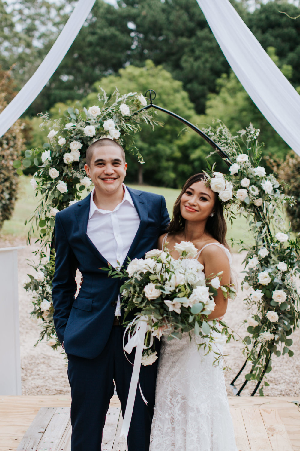 just married the couple with photography by samantha heather