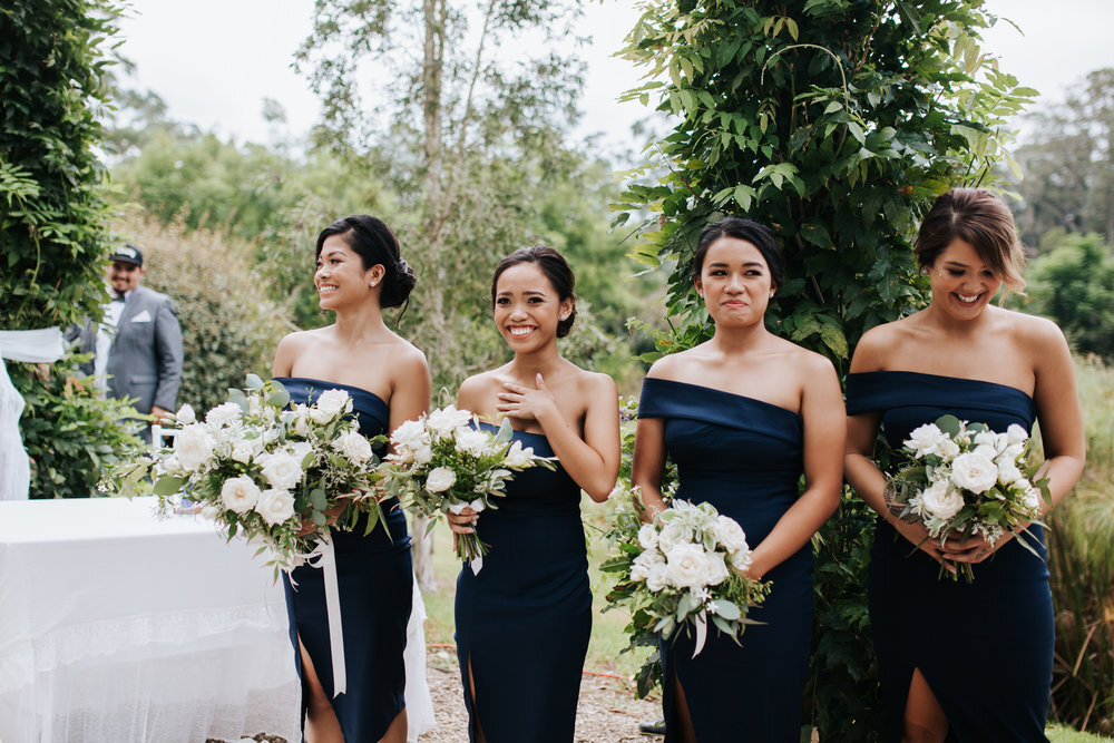 wedding ceremony at fernbank farm