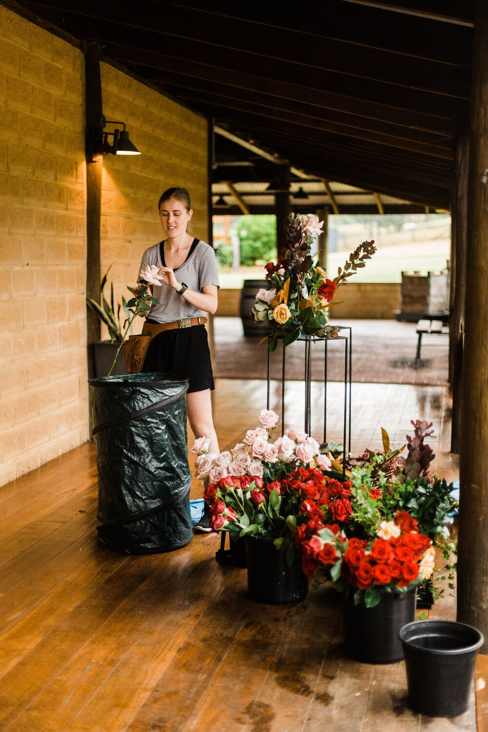 behind the scenes florist on the day at ottimo house