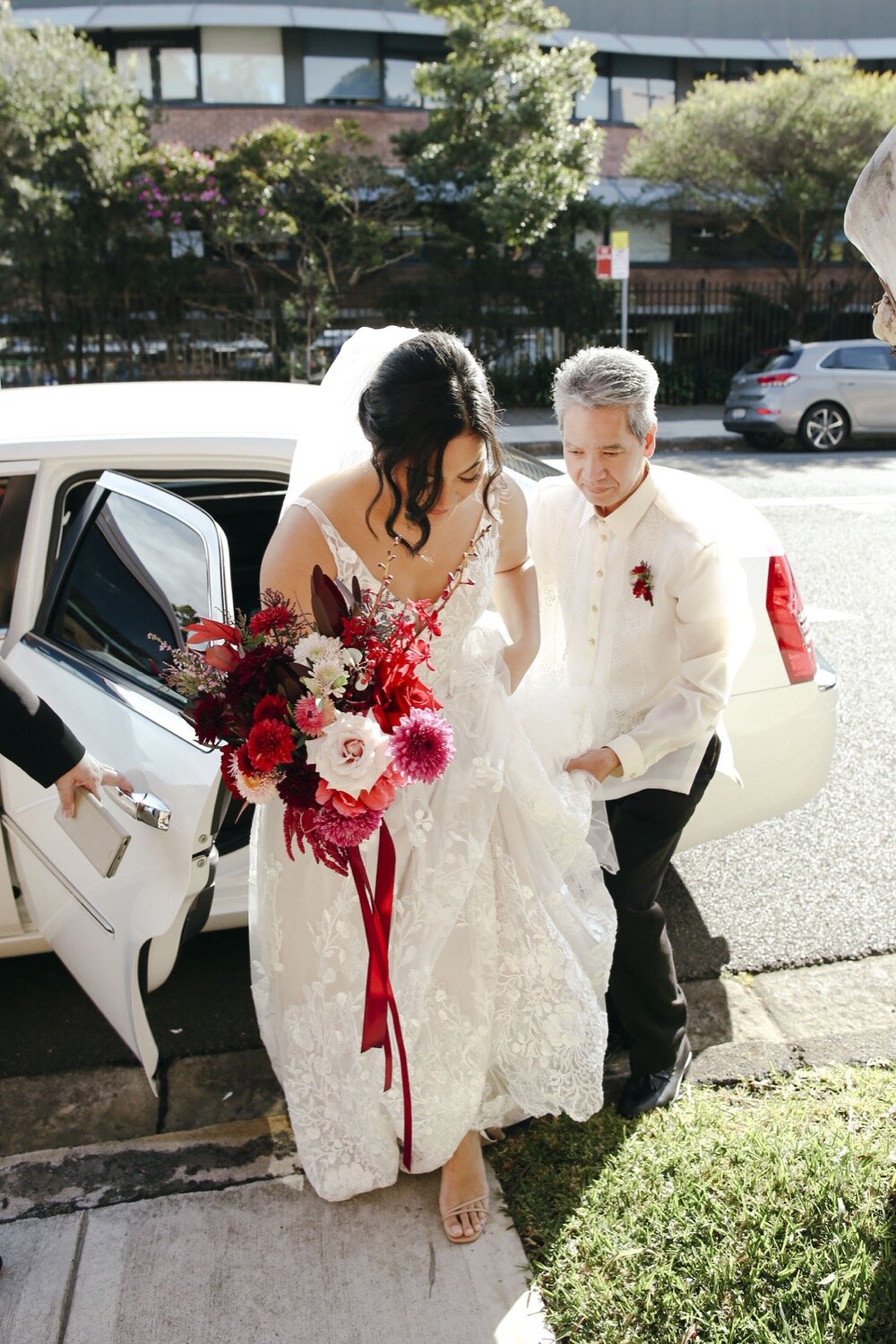 bride florist bouquet lime tree bower sacred heart mosman