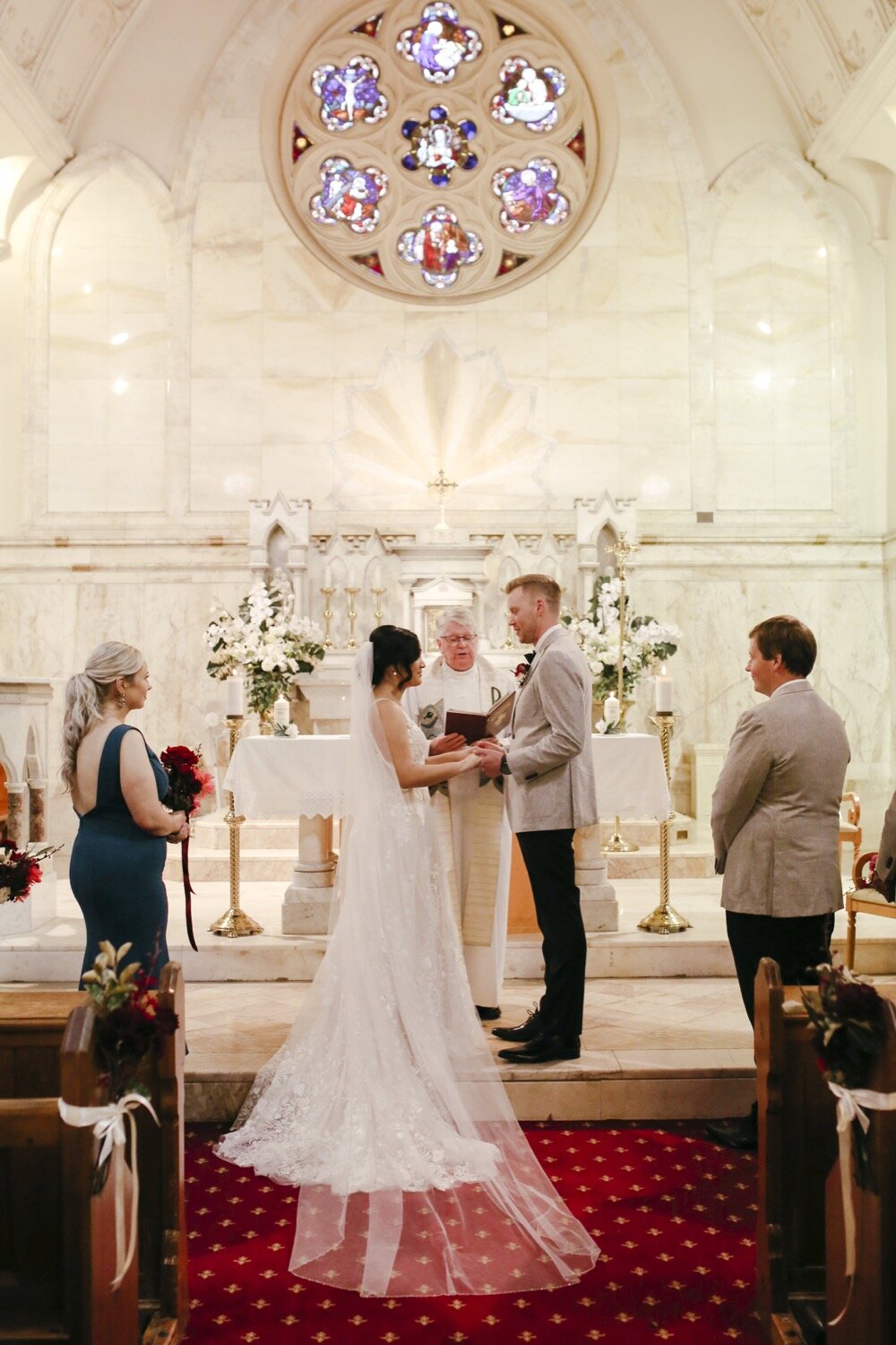 wedding ceremony sacred heart church mosman
