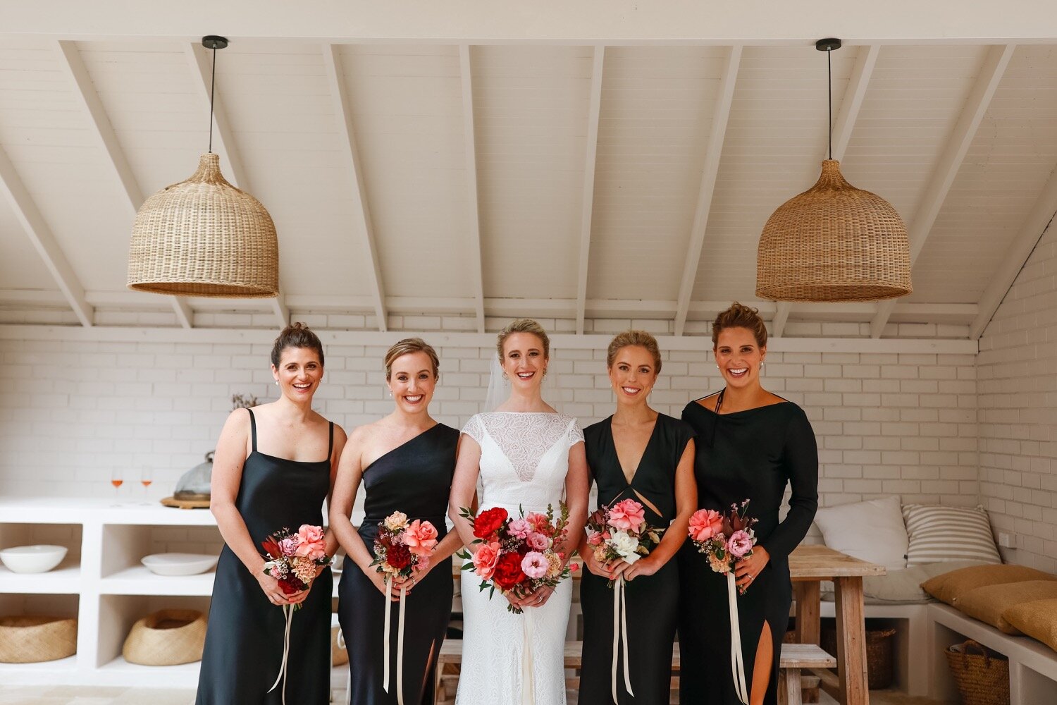 bridal party lime tree bower mosman sydney wedding
