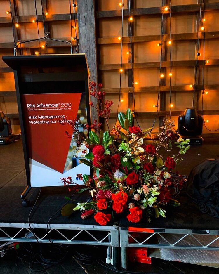corporate launch event flowers florist at ovolo hotel woolloomooloo