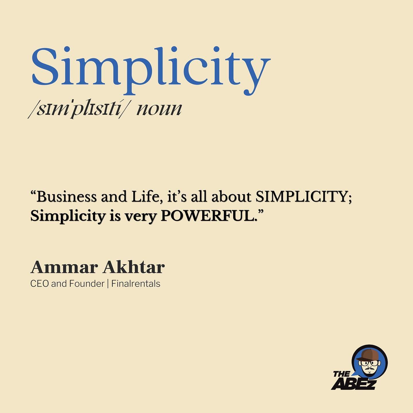 As the weekend comes to a close, we&rsquo;re reflecting on the two crucial messages our last week&rsquo;s episodes left us with! 🤓

To be simple is to be focused; this way, we are able to make time for what truly matters, for example, suppliers and 