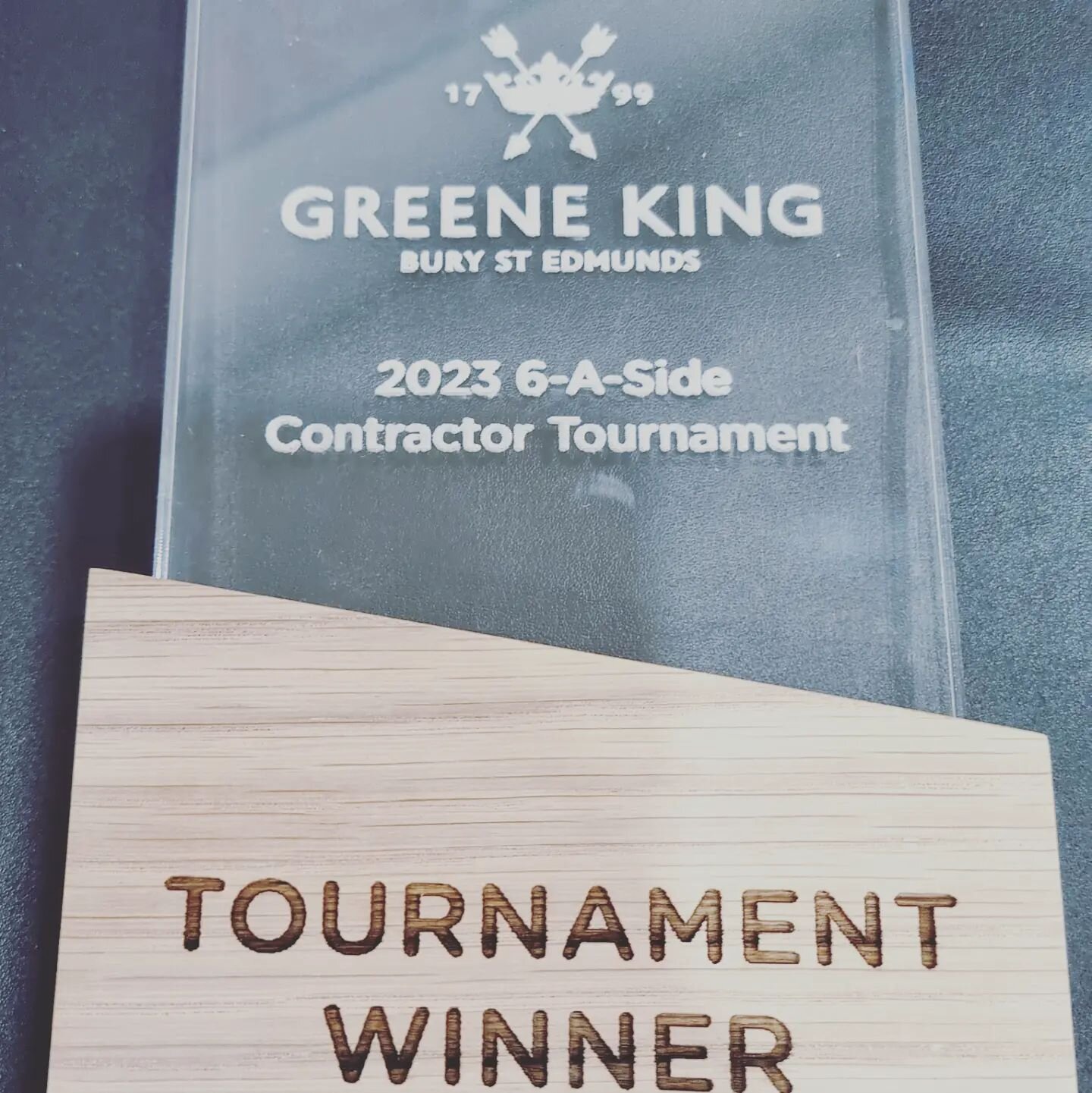 Great afternoon at the Greene King Contractors 6-a-side tournament, oh and by the way, we only went and won it!!!!!!