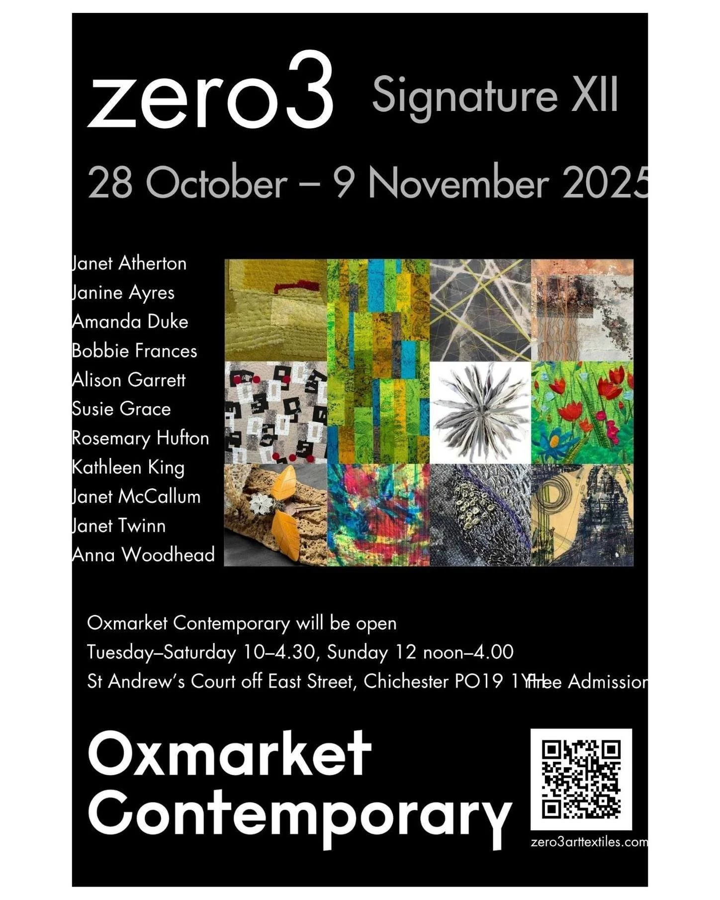 zero3 is an exhibiting collective of textile artists that was formed in 2003.
Over the twenty-two years of its existence zero3 has firmly placed itself at the interface between fine art and contemporary craft, promoting textiles into the art space. W