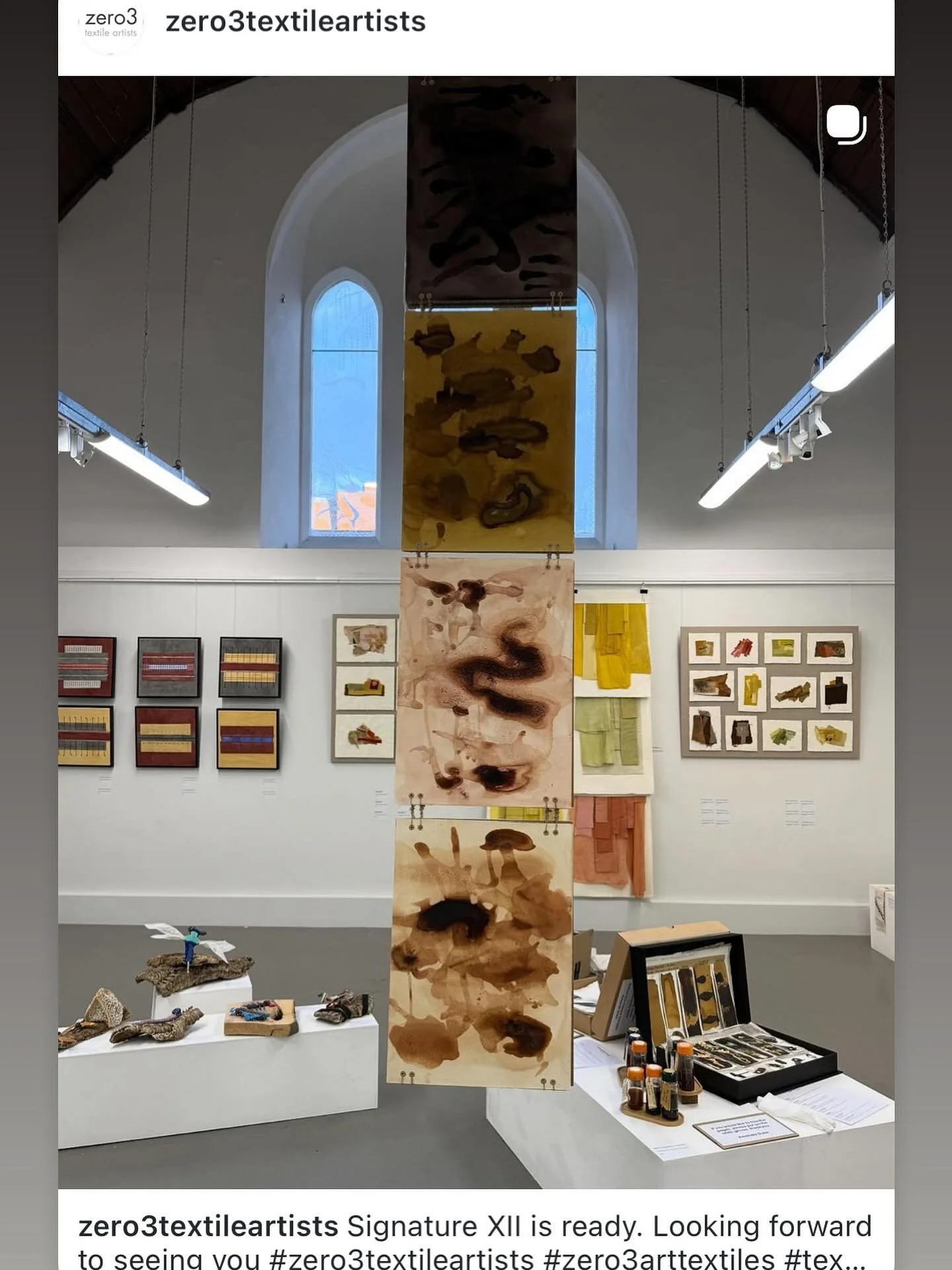 I&rsquo;m making this post today with such a huge mixture of feelings. I thank @alison_garrett_textiles for the post she made last week celebrating the opening of @zero3textileartists exhibition &lsquo;Signature XII&rsquo; @oxmarketcontemporary it&rs