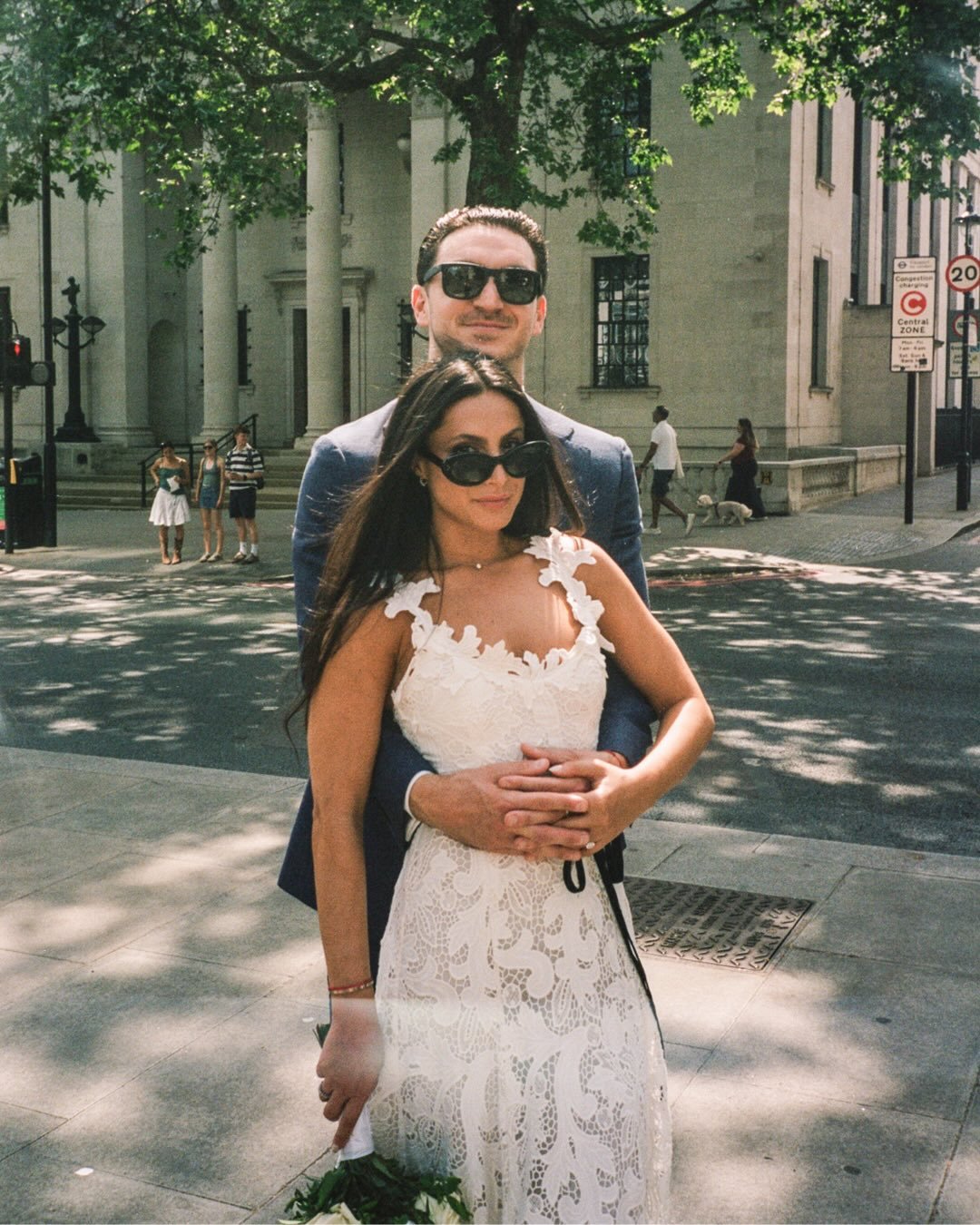 Demi &amp; Jack on #35mm film at The Old Marylebone Town Hall 🫶🏻

 #microwedding #londonmicrowedding #townhallwedding