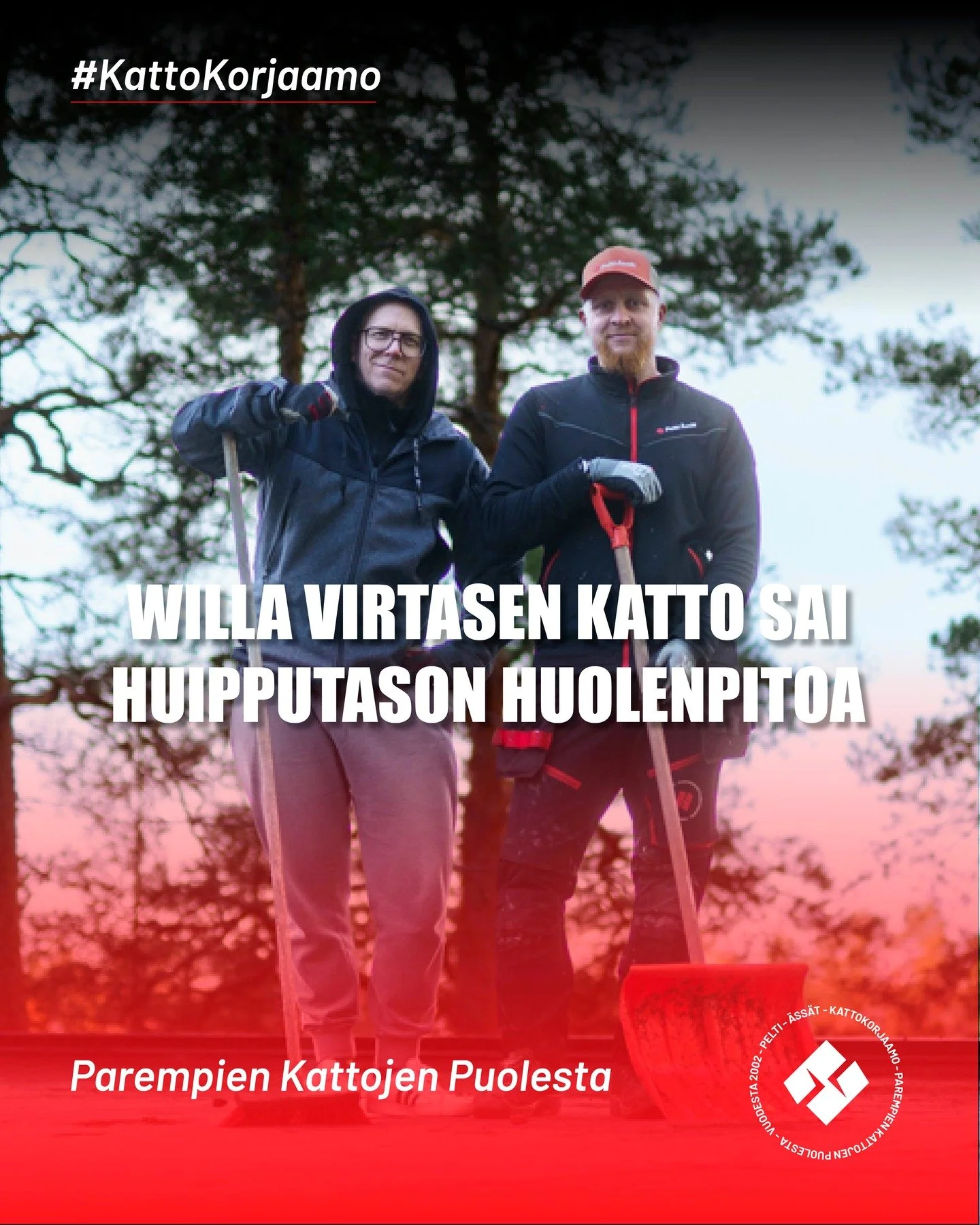 Apulanta yhtyeest&auml; tunnetun Toni Virtasen - Willa Virtasen katto sai juuri huipputason huolenpitoa. Pitk&auml; yhteisty&ouml; Tonin kanssa jatkuu ja viimeisimp&auml;n&auml; projektina korjasimme kallistukset, jotta vesi poistuu tehokkaasti ja ka