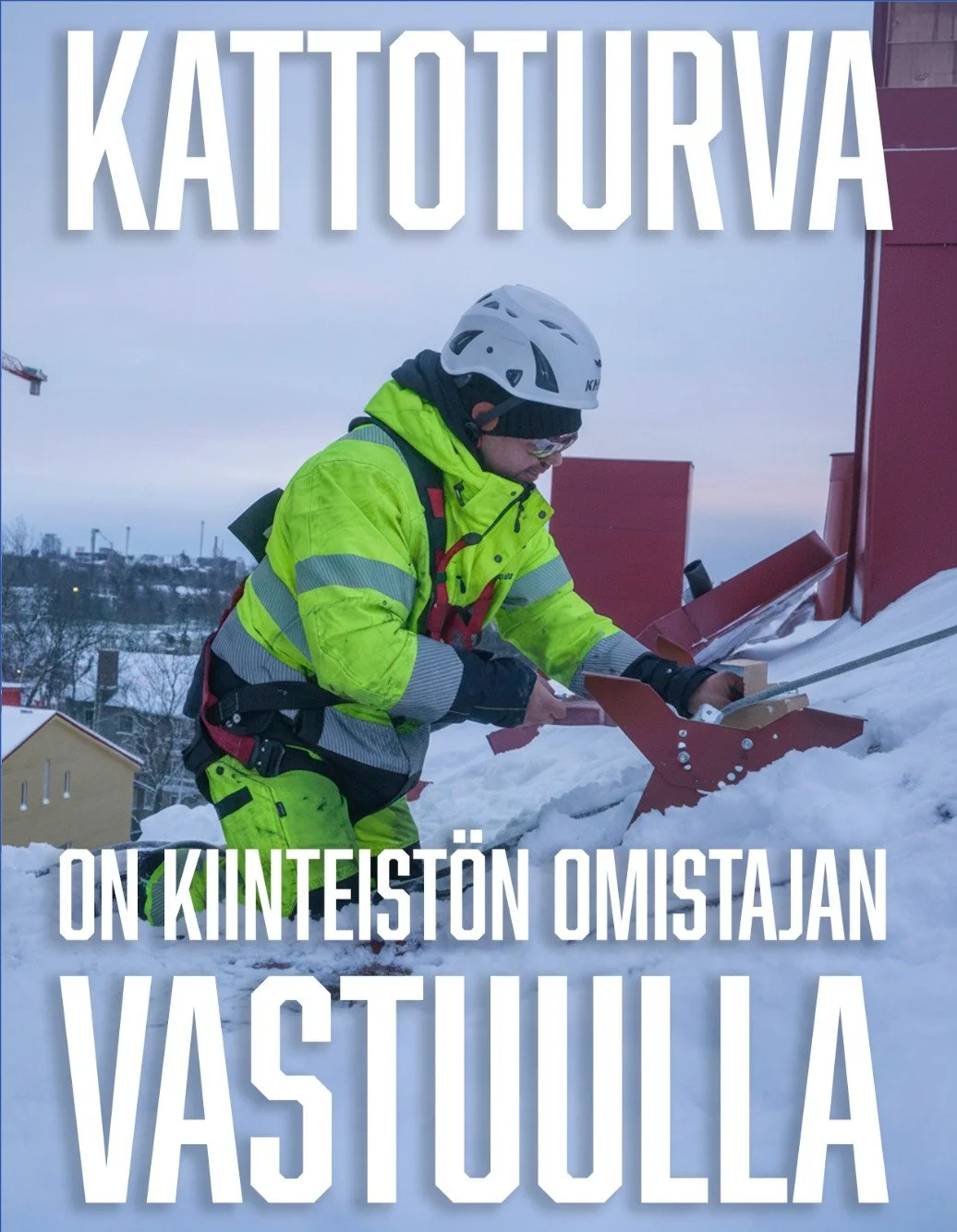 Katto ei ole se paikka, jossa kannattaa ottaa riskej&auml; 🧑&zwj;🔧🏠

Kuvassa asennamme kulkusiltaa katolle. Samalla varmistamme, ett&auml; huolto, nuohooja ja muut katolla liikkujat voivat tehd&auml; ty&ouml;ns&auml; turvallisesti, ymp&auml;ri vuo