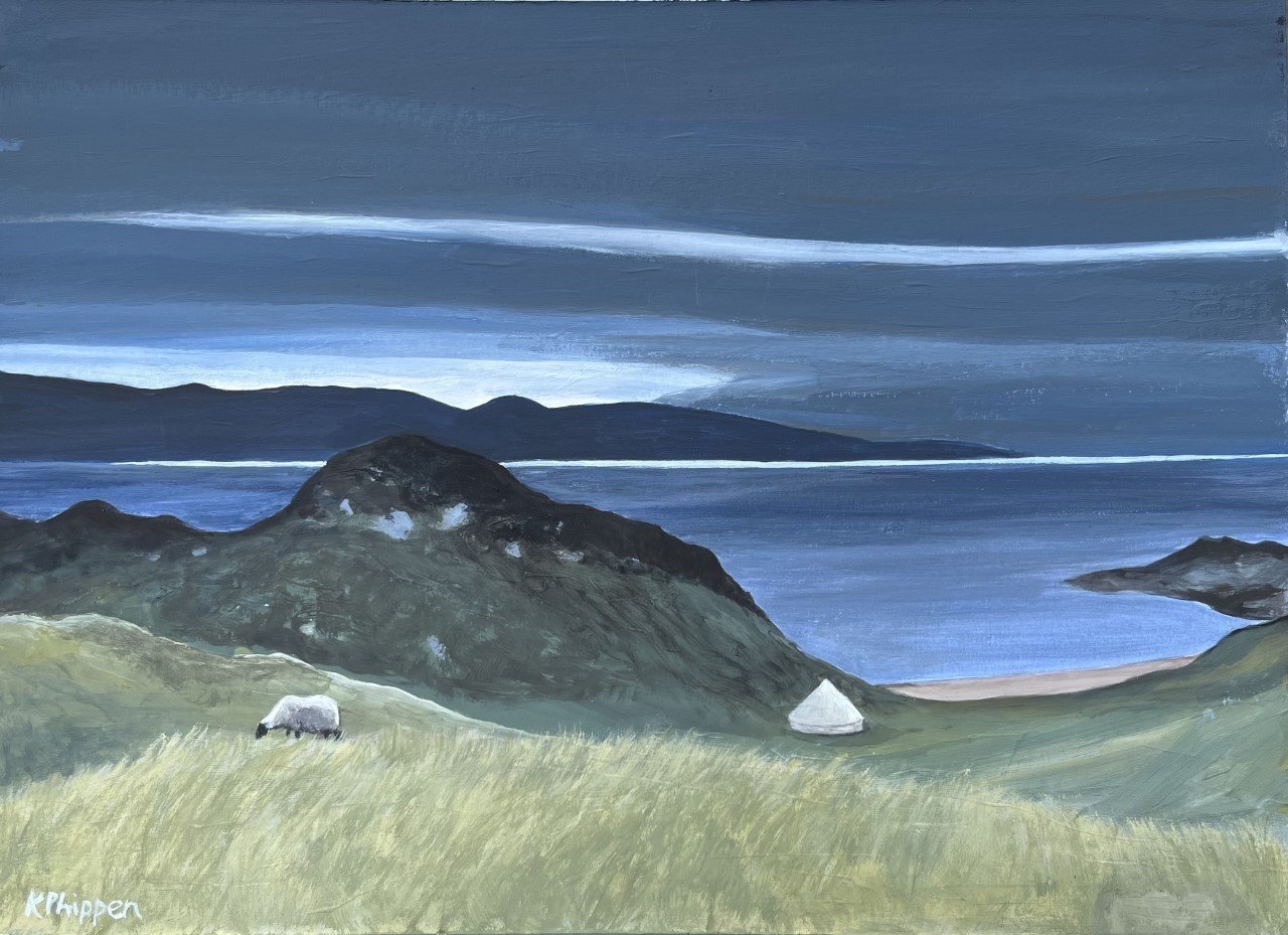 9.+%27A+sheltered+place%2C+Skye%2C+Acrylic+on+card%2C+25+x+34cm.jpg