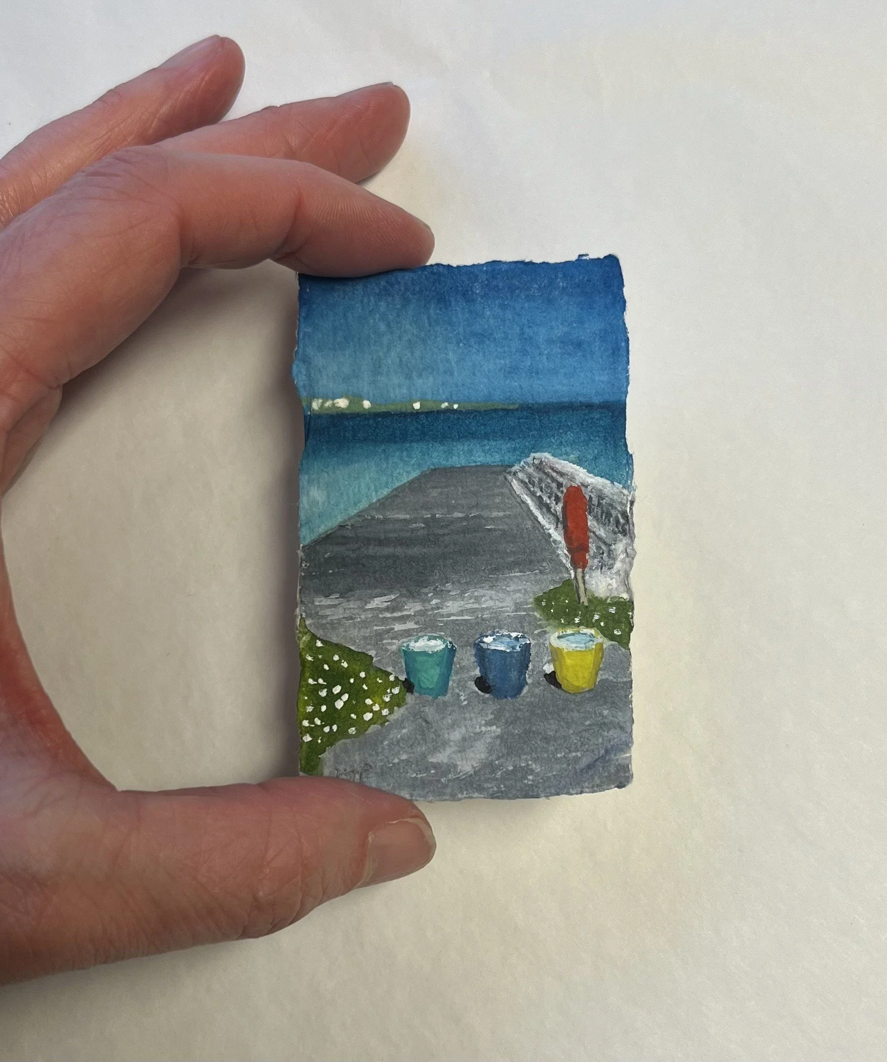 Coloured Buckets, Tiree Pier