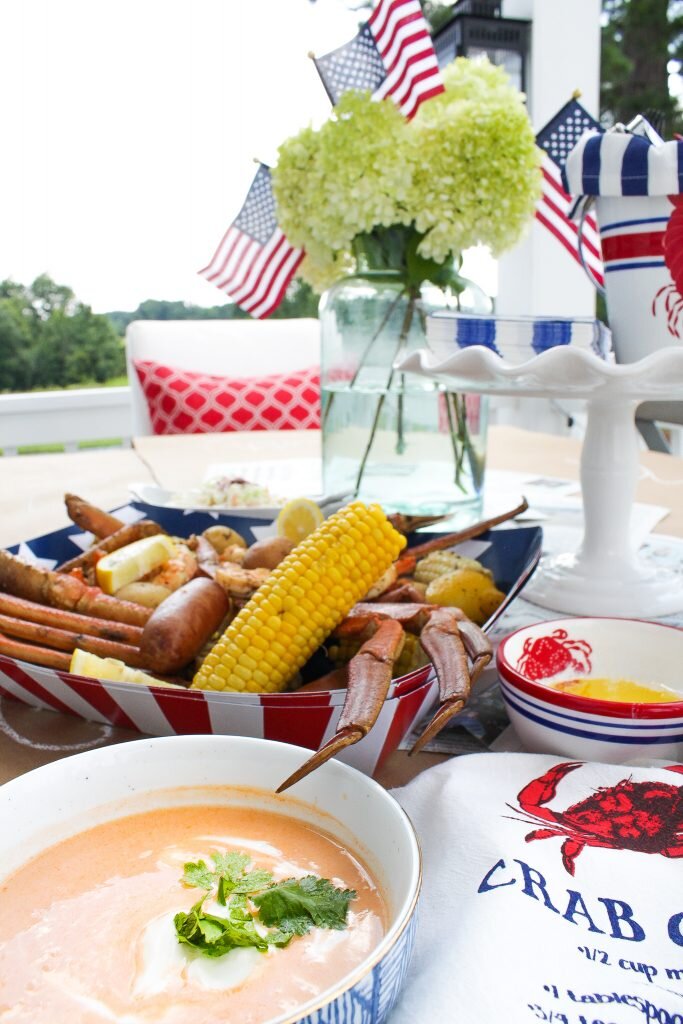 Patriotic table for July 4th