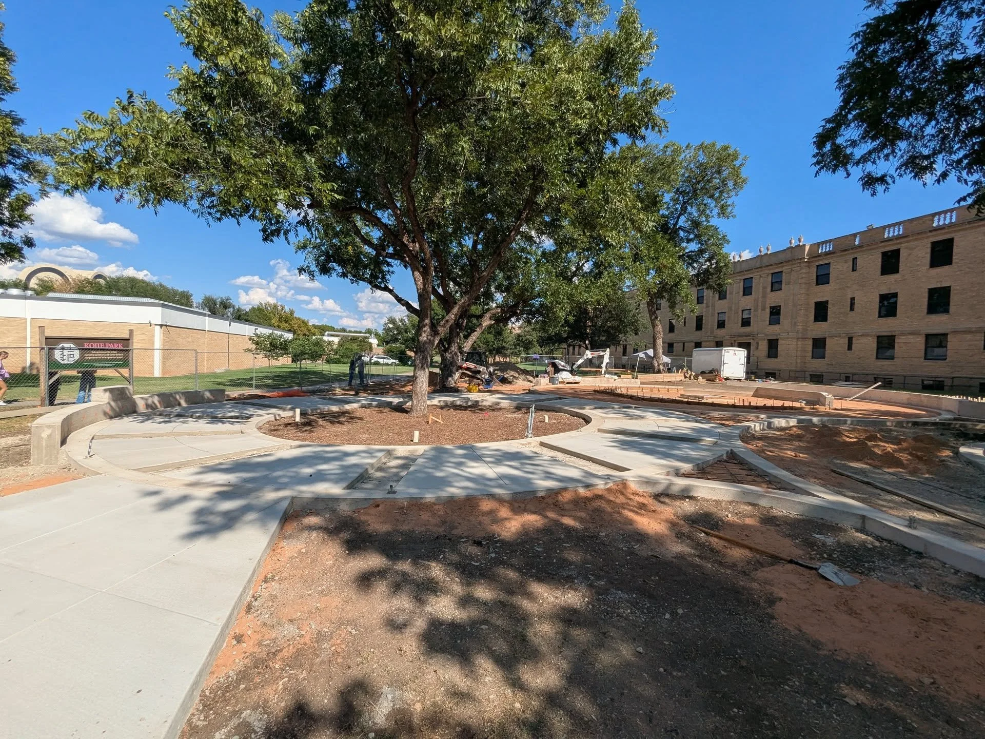 Adriana and Aan visited Abilene Christian University last week and captured some progress pictures of Kojie Park! This new community plaza is taking shape and will soon be a welcoming space for Ko Jo Kai club members and ACU students to enjoy.

#Land