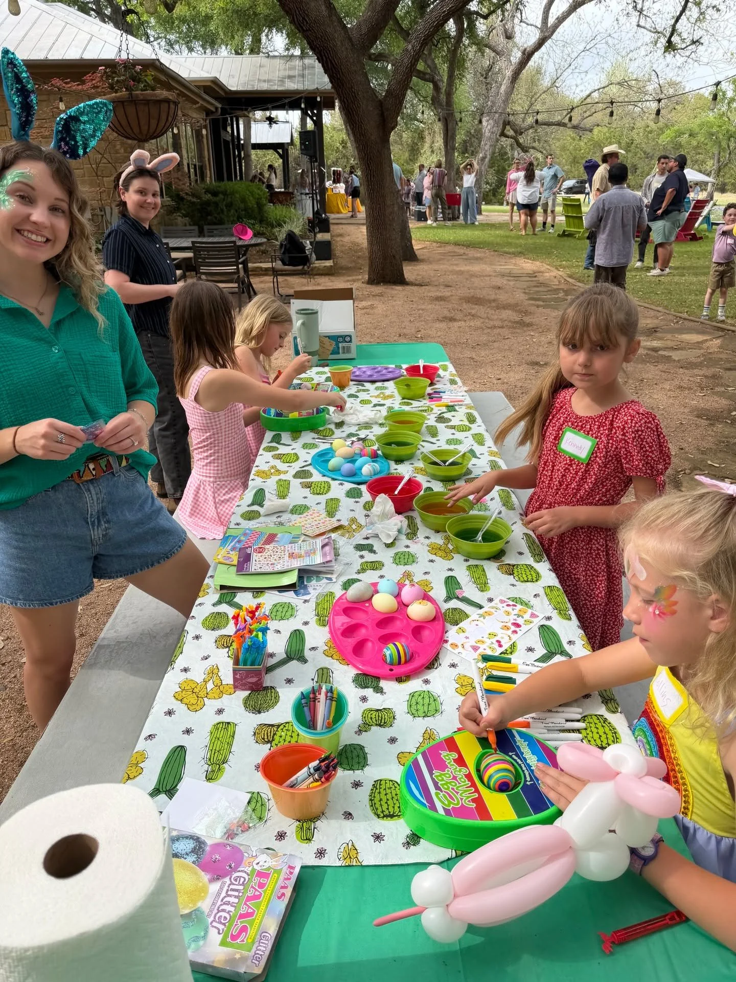 Thank you to everyone who joined us last Friday for our annual Easter Party! We had too much fun and forgot to take a group photo, but enjoy these pictures of the petting zoo, princesses, egg dying, and more. We&rsquo;ll see you all next year for the