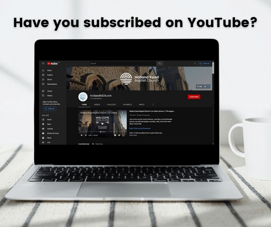 We're on YouTube at youtube.com/hollandrdchurch All the sermons and other content. Have you subscribed? 🎥