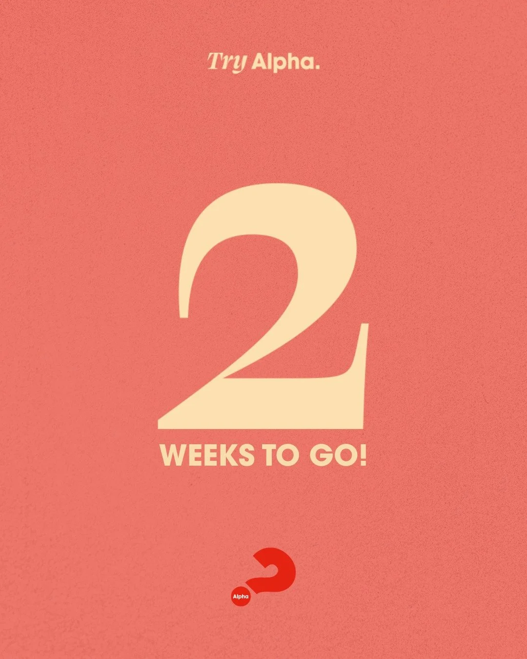 2 weeks to go until Alpha, starting on Sun 25th Jan, 12.45PM. We can't wait to see you there! Find out more and sign-up at hrbc.org.uk/alpha