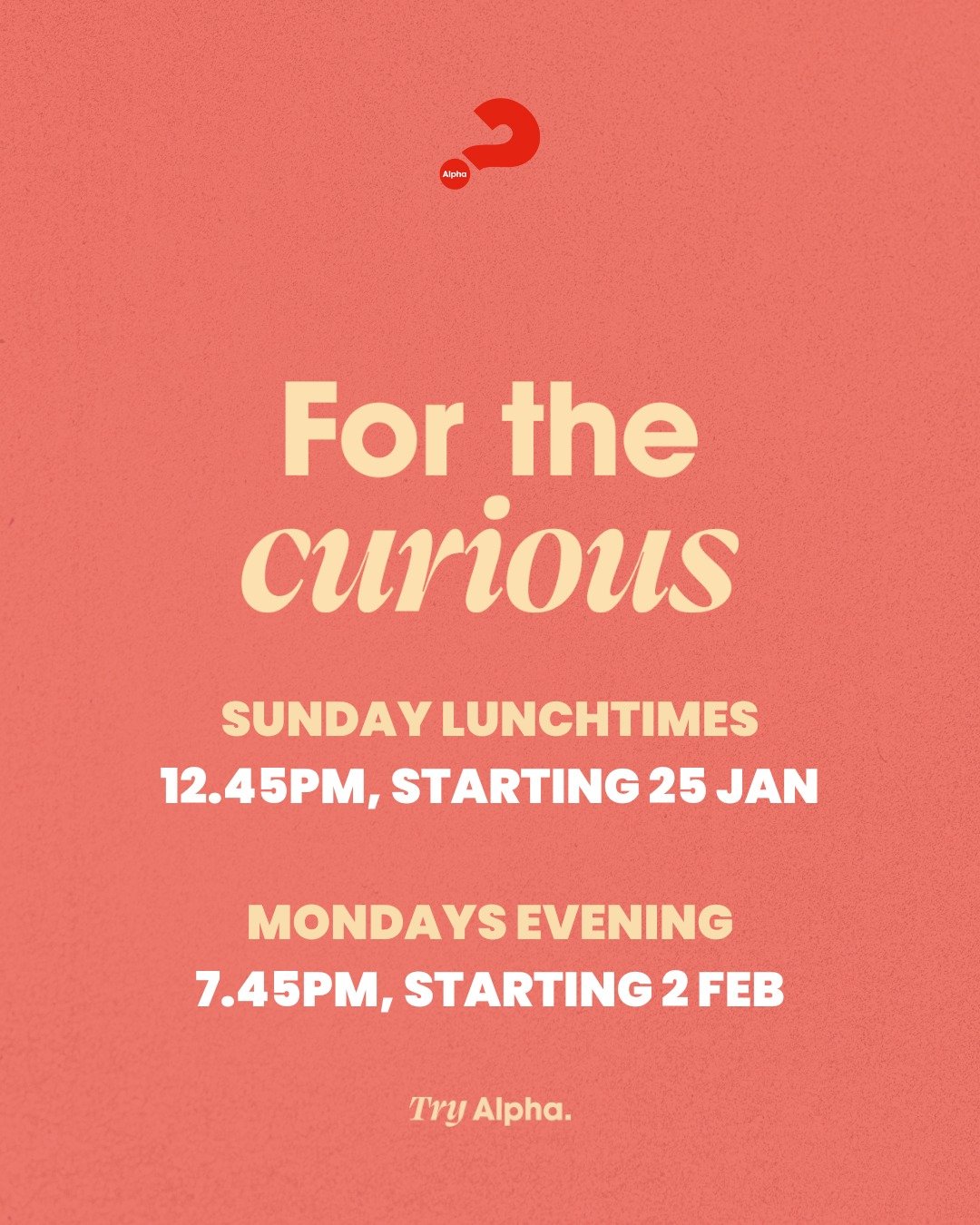 Want to meet new people and explore the Christian faith together? Try Alpha. Each session unpacks a big question of life, faith and purpose, and is designed to spark conversation. Sound good? Check out the website at hrbc.org.uk/alpha for full detail