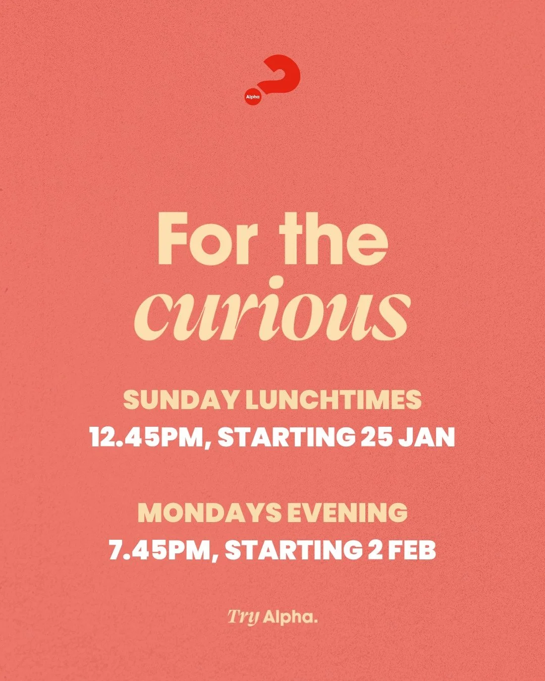 Want to meet new people and explore the Christian faith together? Try Alpha. Each session unpacks a big question of life, faith and purpose, and is designed to spark conversation. Sound good? Check out the website at hrbc.org.uk/alpha for full detail