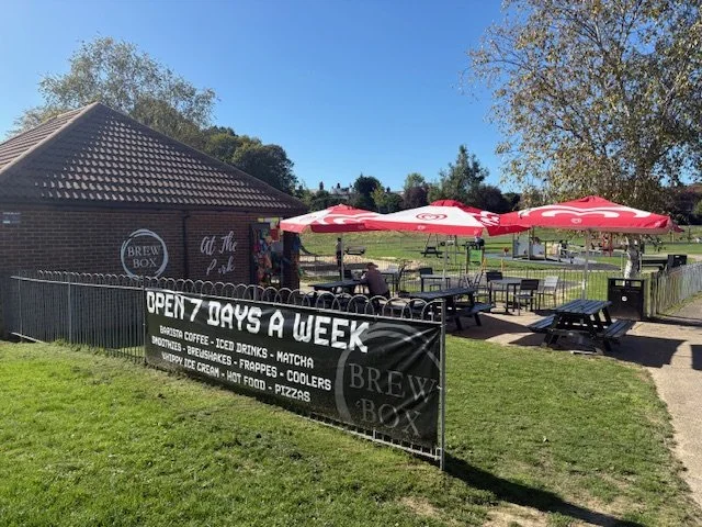 BrewBox at the Park, providing drinks and food in the heart of the park.