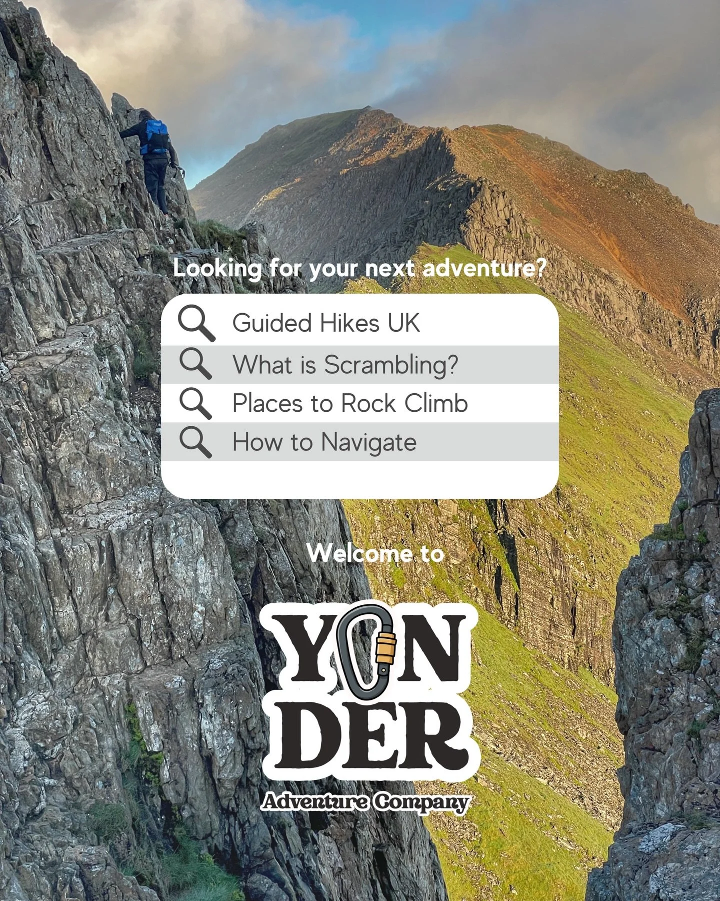 WHO WE ARE ⛰️
Yonder Adventure Company was founded by Outdoor Instructor @leonperkins.outdoors &ndash; a former professional BMX rider who swapped riding ramps for mountain ridgelines.

What started as a passion for the outdoors has grown into a prof
