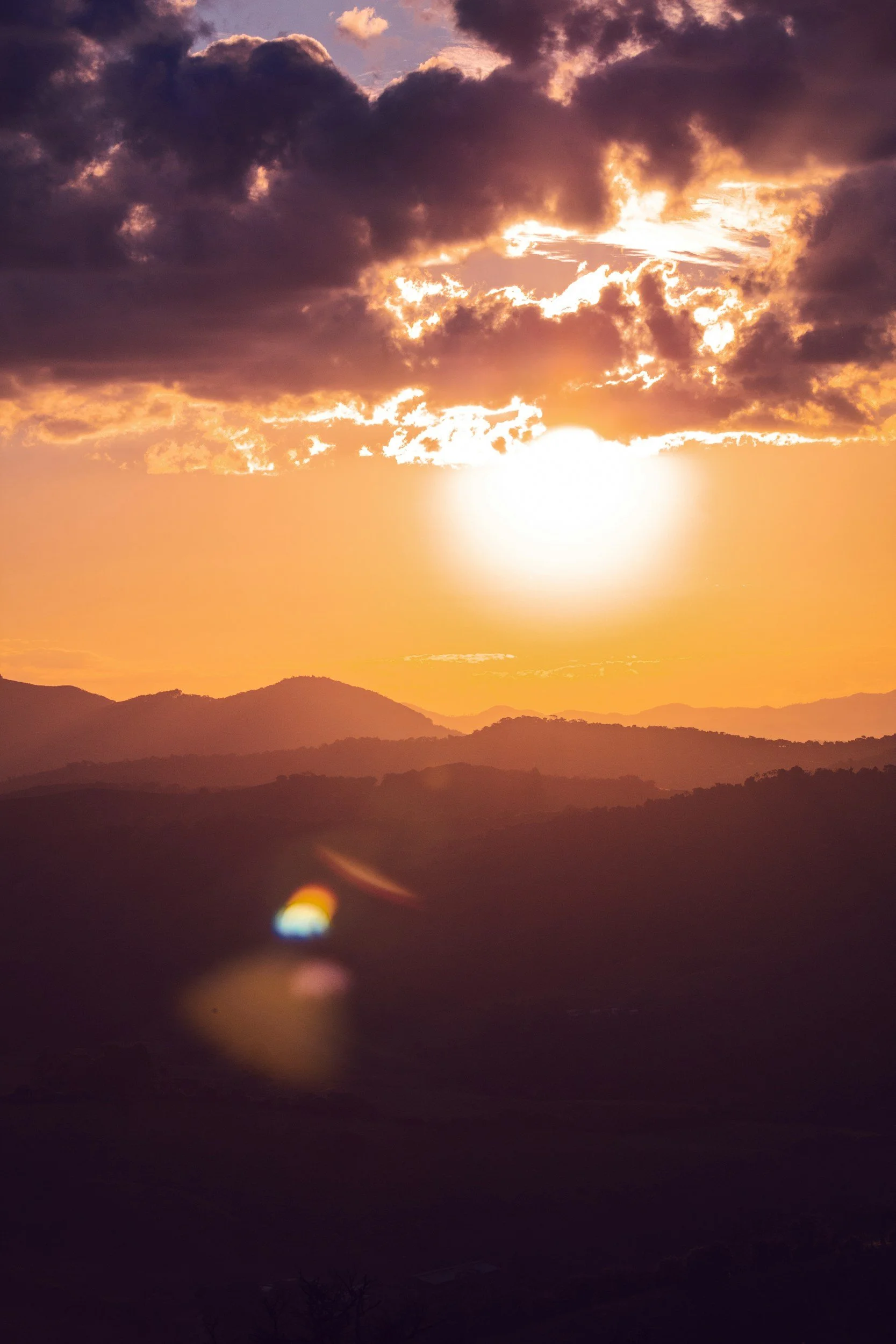 Sunset views from Scafell Pike in the Lake District