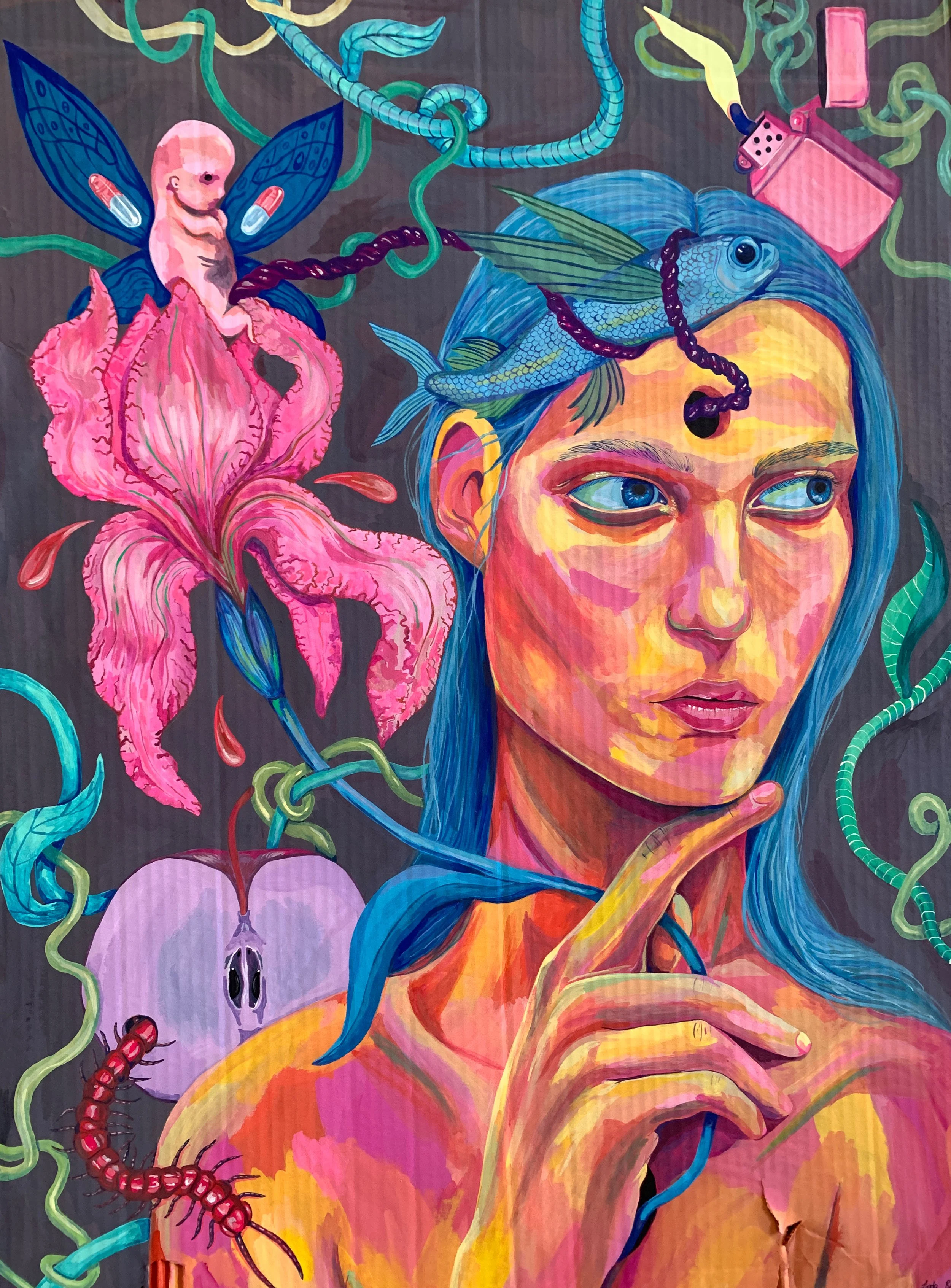  take your vitamins  2022 

90 x 60 cm gouache on cardboard