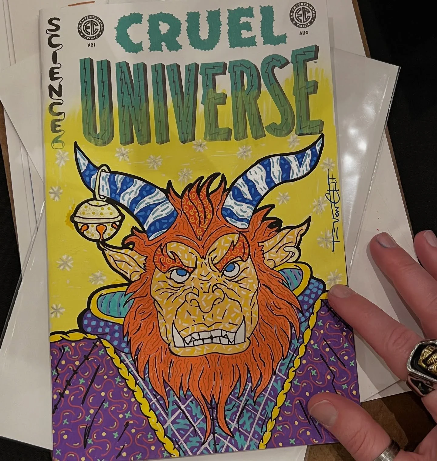 Took a while to finally get to it, but I had plenty of time to kick it out while hanging at RangerStop this weekend.

#krampus #eccomics #eccomicshorror #tvartworks #crueluniverse