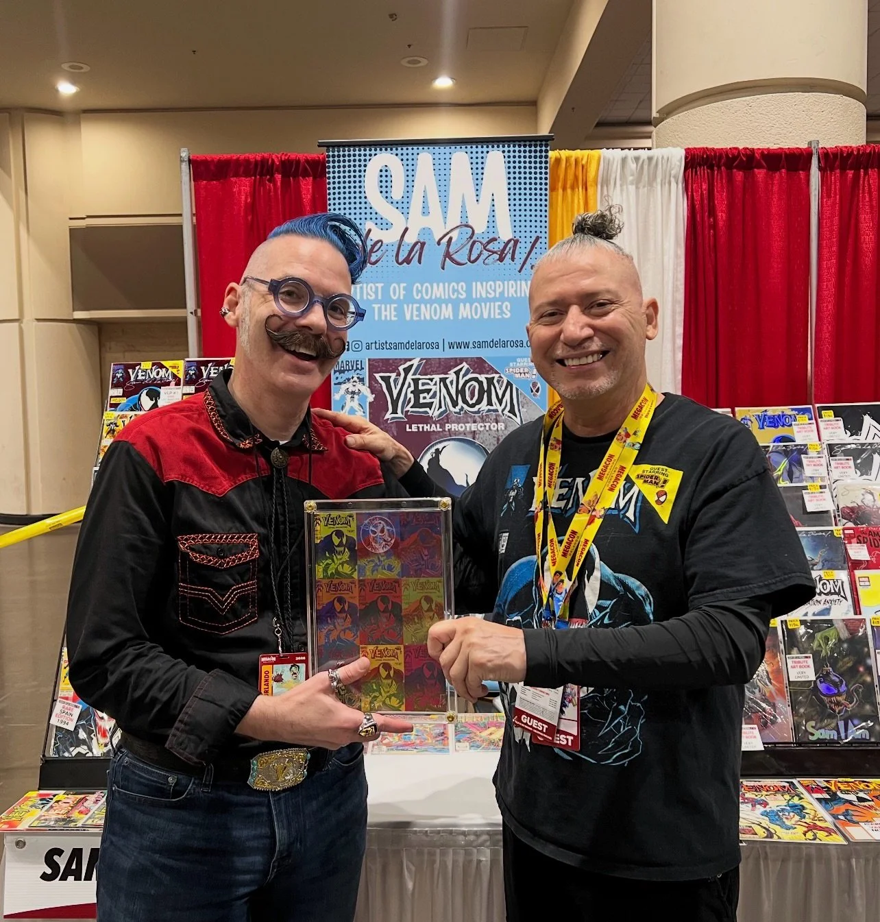 I only have one copy left of Sam De La Rosa&rsquo;s MegaCon Exclusive tribute book, with my artwork on the back cover. Come get it signed by both of us! I also have the only fine art print of my Venom art still available. Happy to do a package deal i