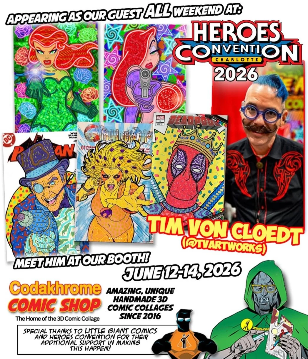 In just a few weeks! So very excited to have been asked to participate in Heroes Con 2026! It&rsquo;ll be first time at this show, and in Charlotte, NC! This is one of the last true COMIC BOOK conventions, and I can&rsquo;t wait to experience it. Big