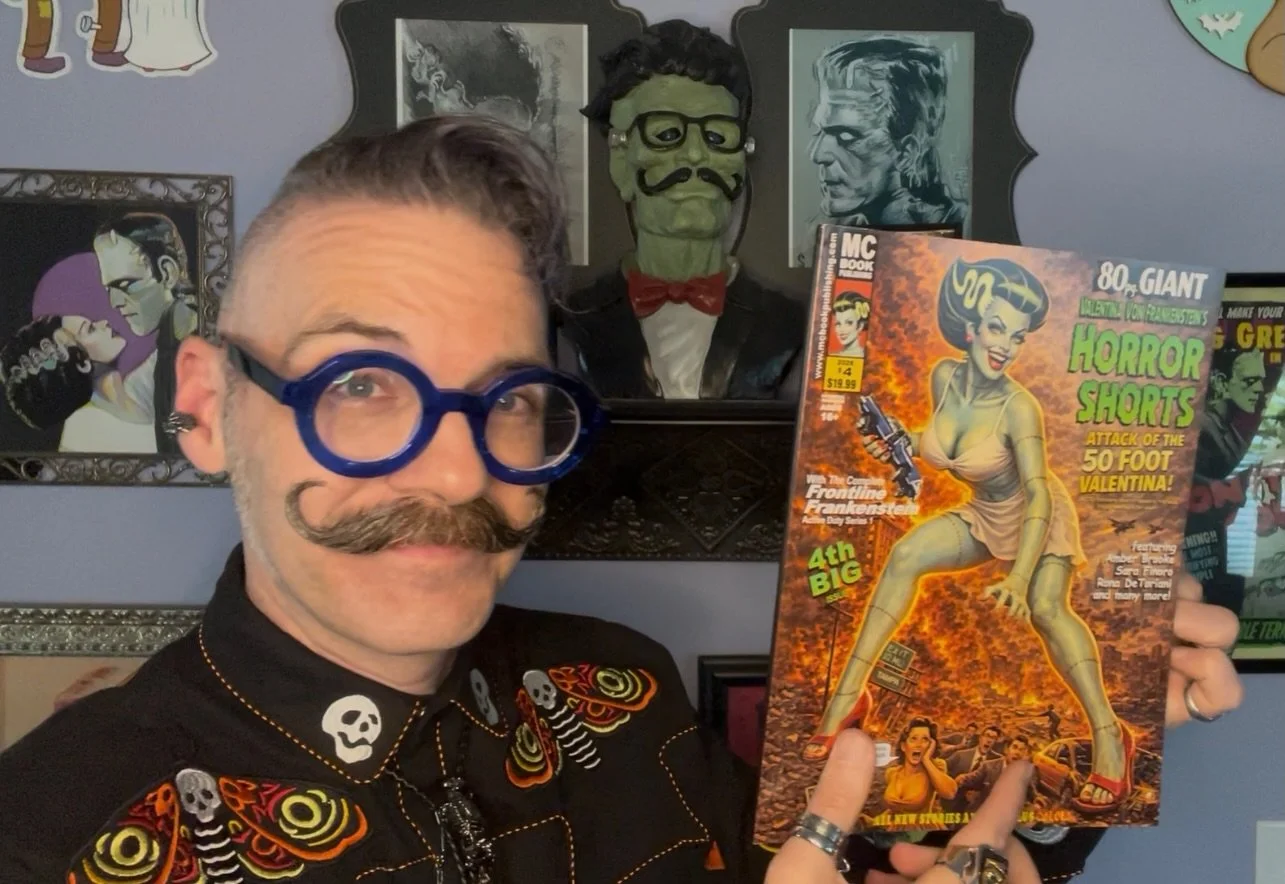 Shout out to @lou.russo.5203 for giving me a write-up in the Night Gallery section of the latest issue of Valentina Von Frankenstein&rsquo;s Horror Shorts.

#valentinavonfrankensteinshorrorshorts #tvartworks