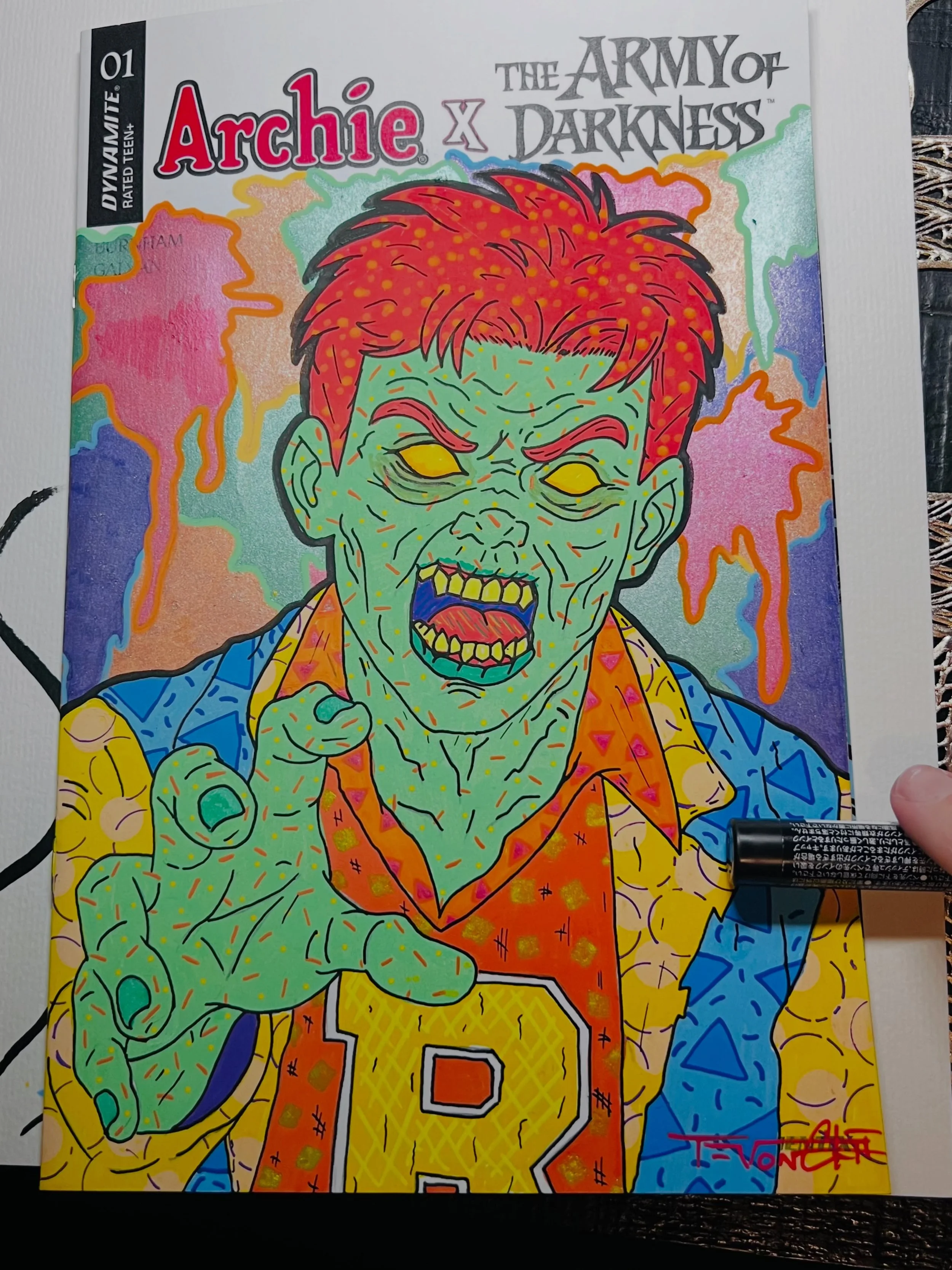 Deadite Archie Andrews sees into your pathetic soul! 

#archiecomics #evildead #armyofdarkness #sketchcover #tvartworks