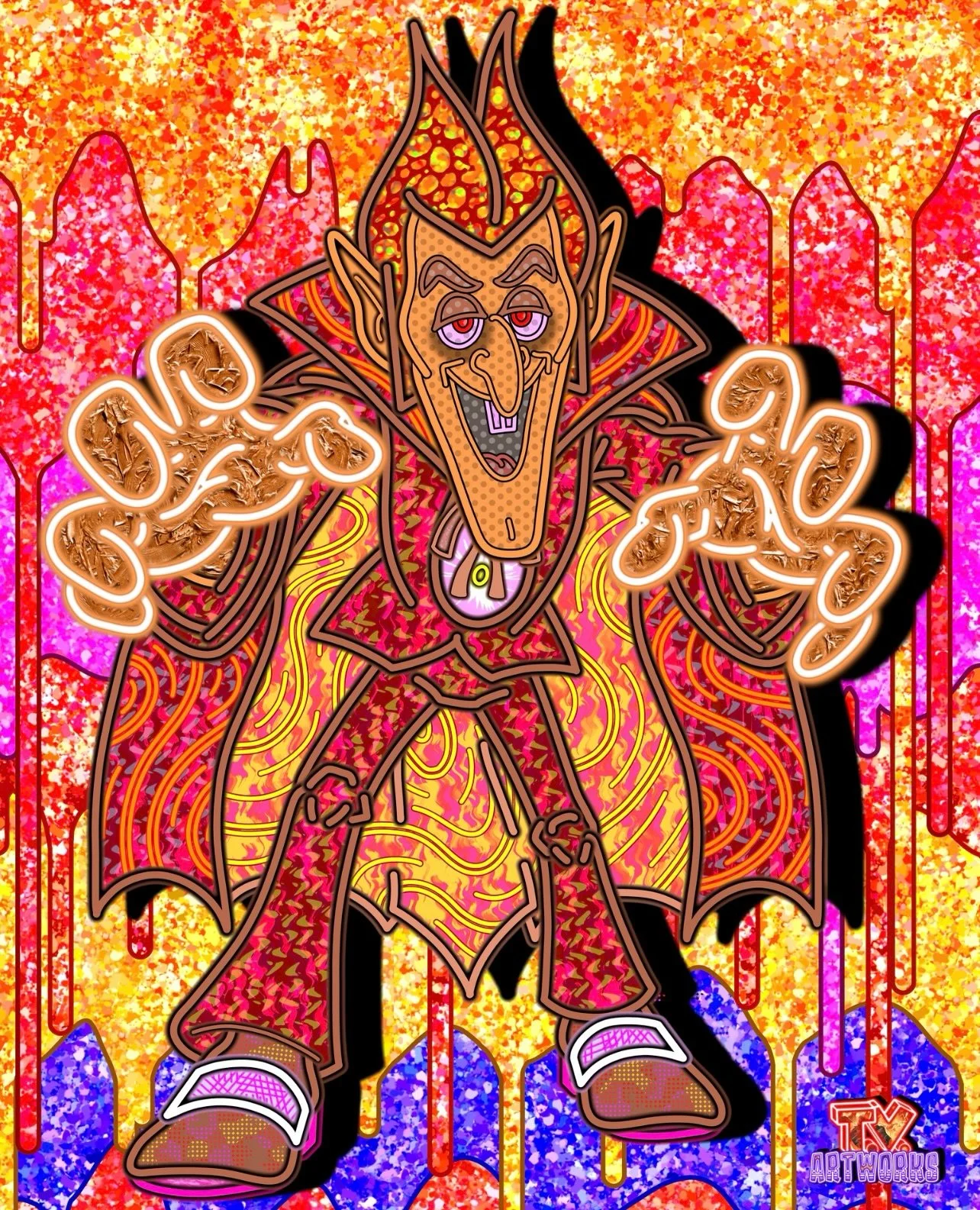 Count Chocula! It&rsquo;s really hard to work with so MUCH brown. Just a drab color, but I tried to mix it up as best as I could. I think it all worked out in the end.

#countchocula #monstercereal #saturdaymorning #tvartworks #halloween