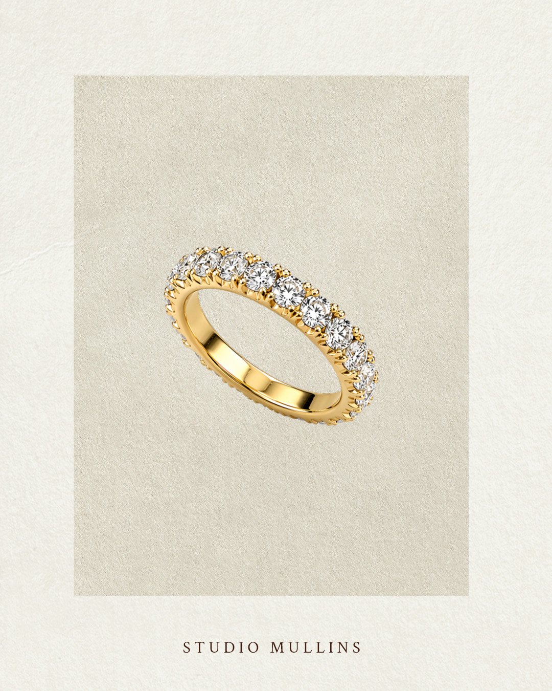 Cutdown Eternity Band in 18k Yellow Gold