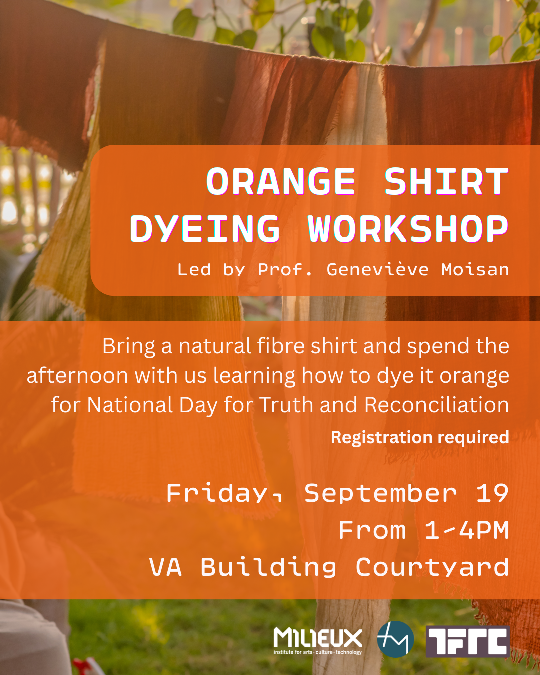 Orange Shirt Dyeing Workshop