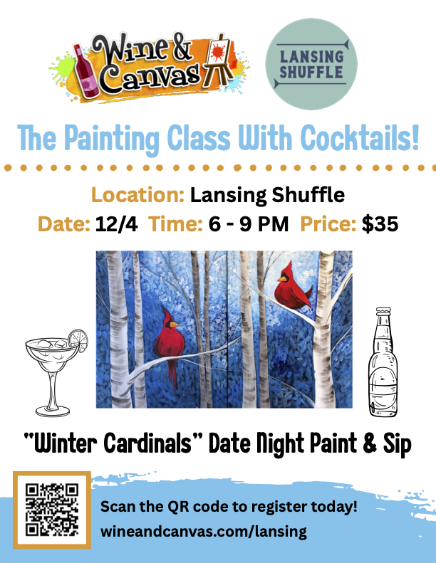 Wine &amp; Canvas - Painting Class With Cocktails!