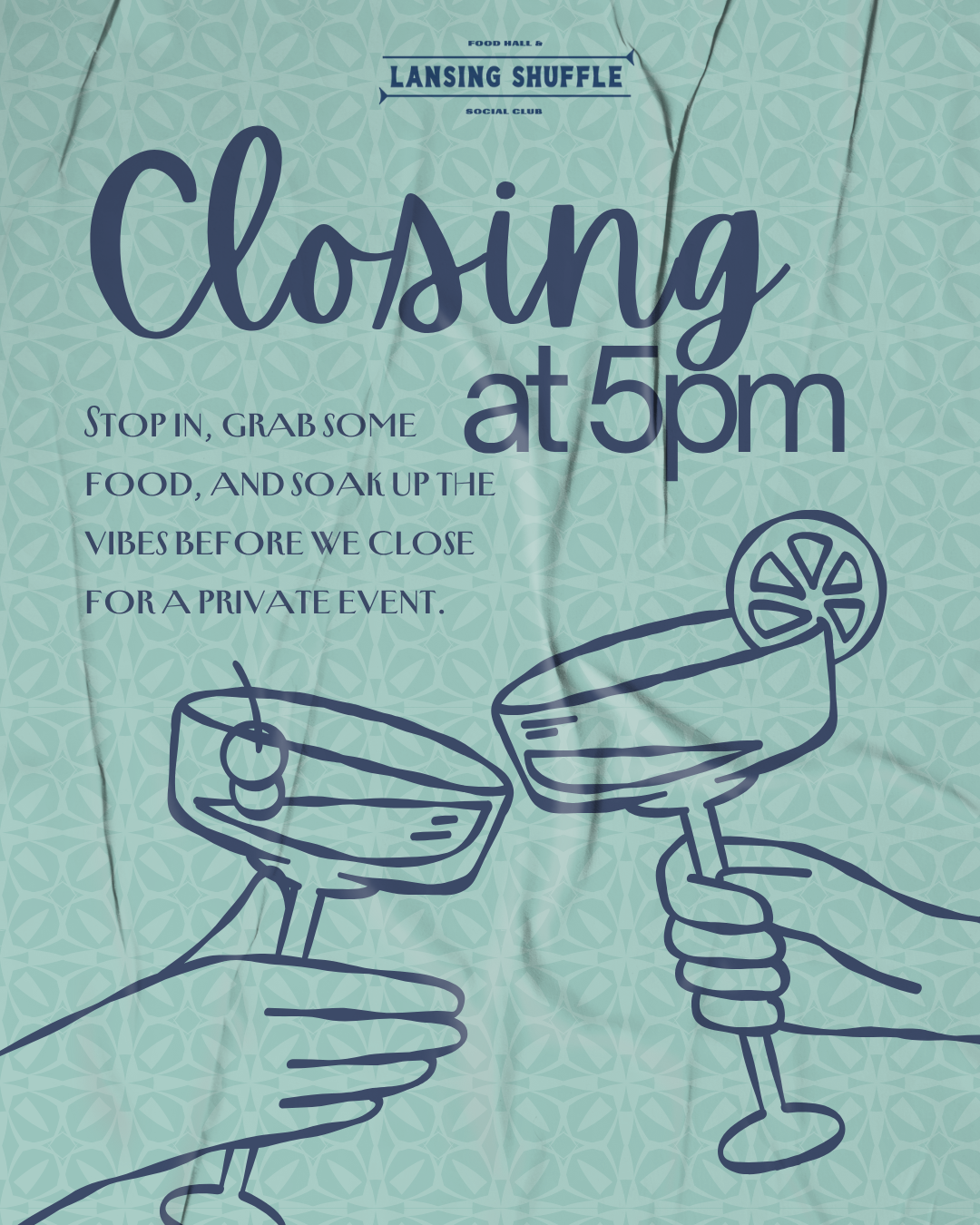 CLOSING AT 5 PM 