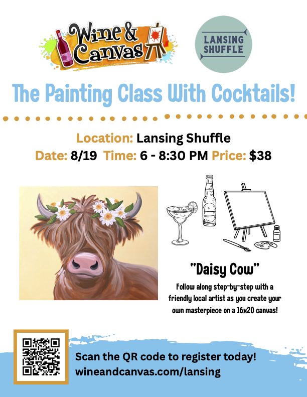 Wine &amp; Canvas - Daisy Cow