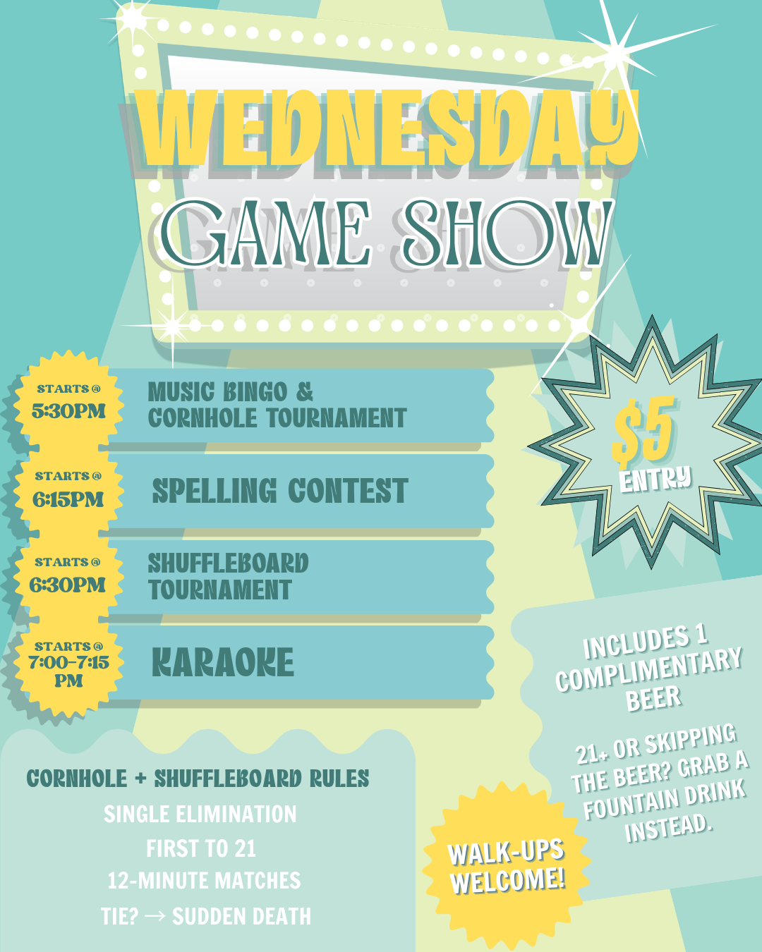 Wednesday Game Show in Lansing