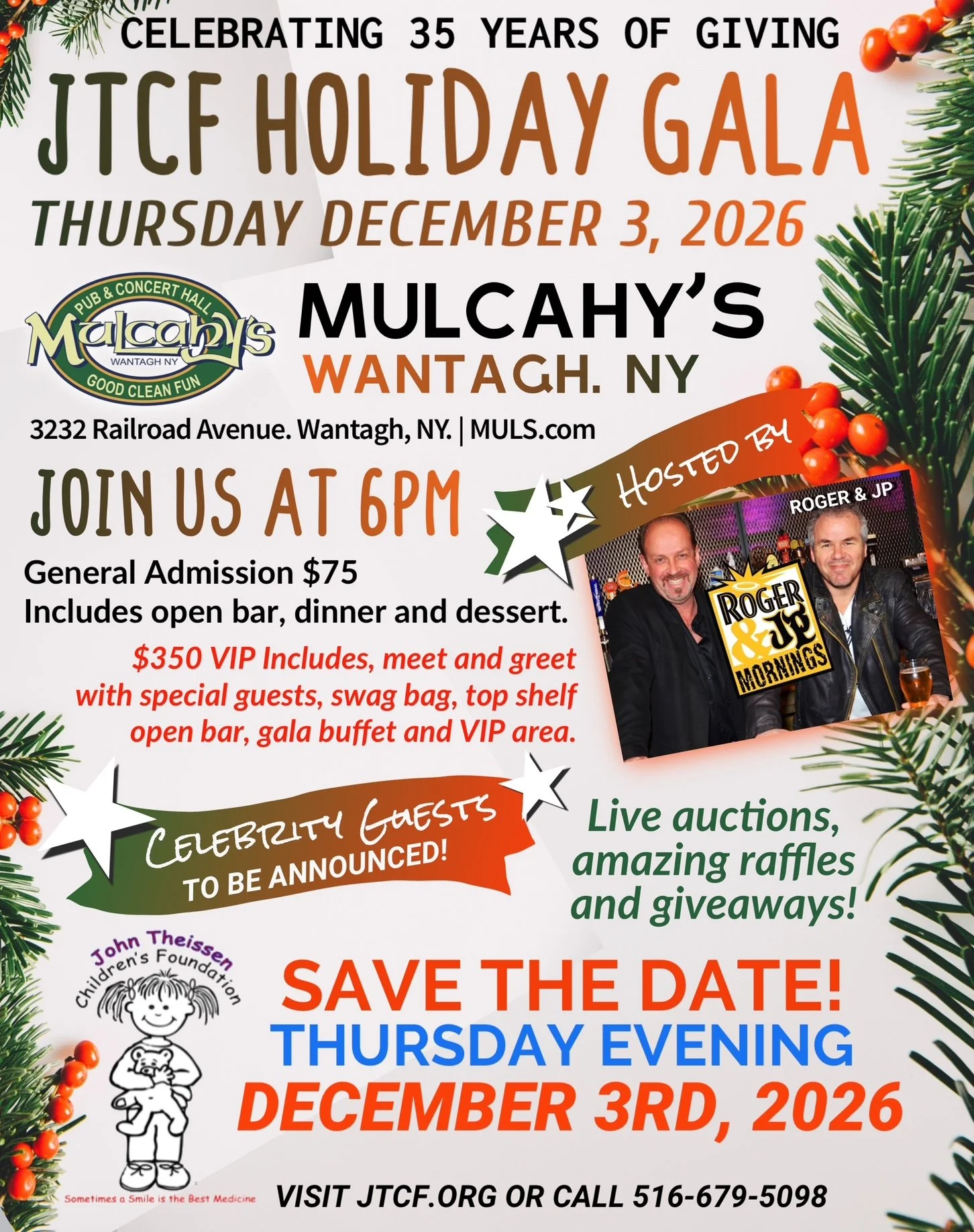 JTCF ANNUAL HOLIDAY GALLA FUNDRAISER