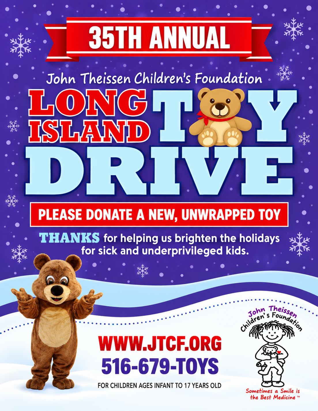 ANNUAL JTCF HOLIDAY TOY DRIVE