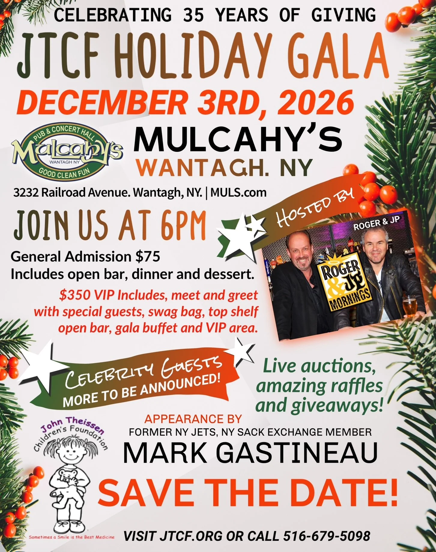 JTCF ANNUAL HOLIDAY GALLA FUNDRAISER