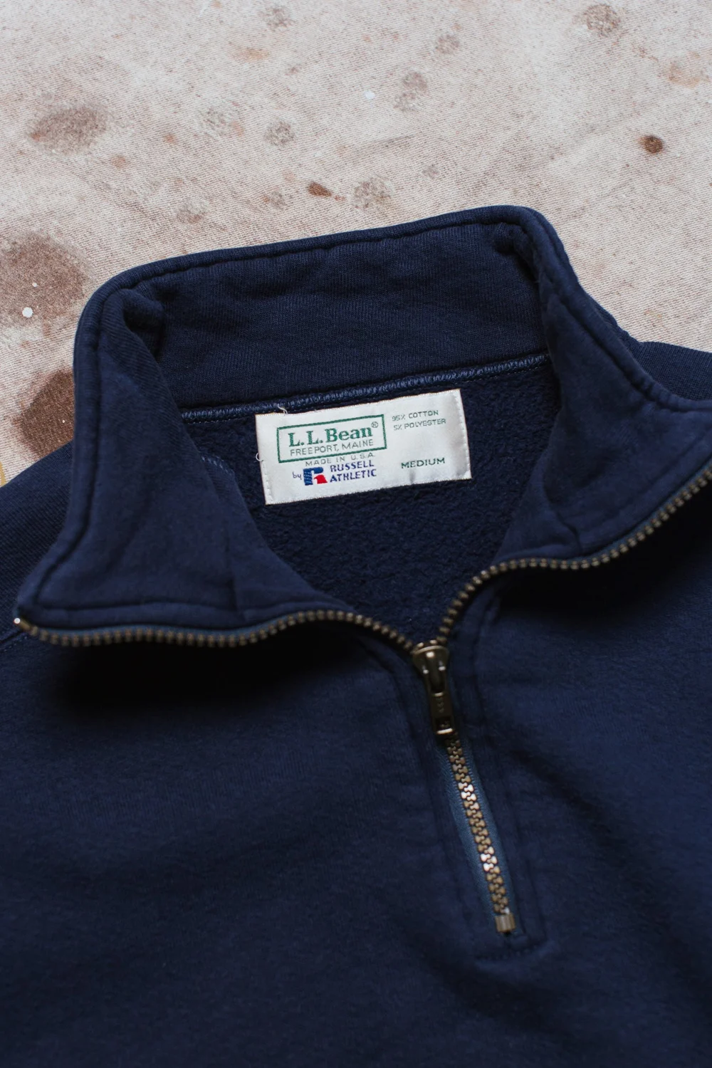 1980s/90s LL Bean x Russell Quarter Zip Sweat (M-L) — Iron Pony Shop